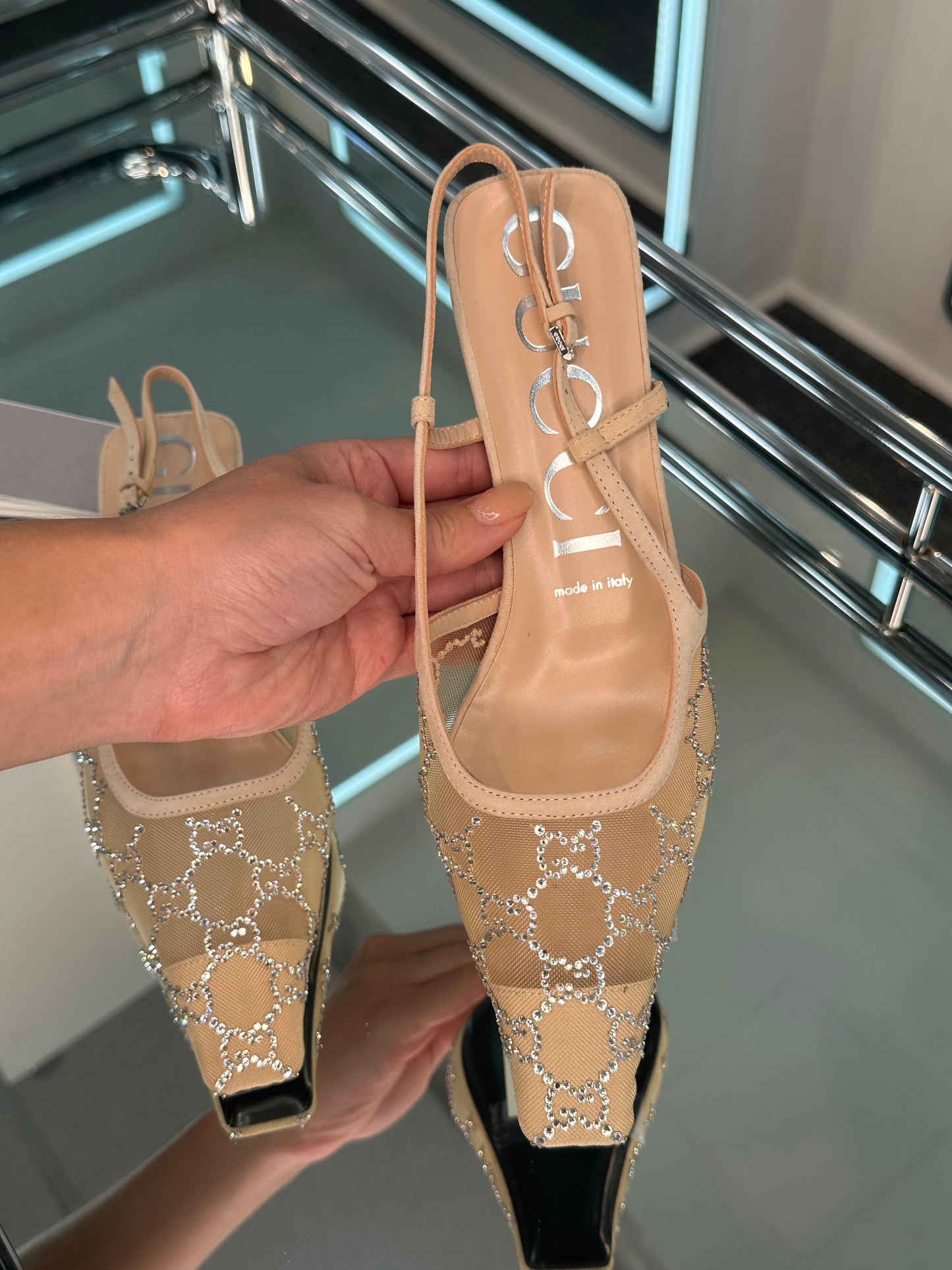 Gucci kitten heel Slingback Pump
