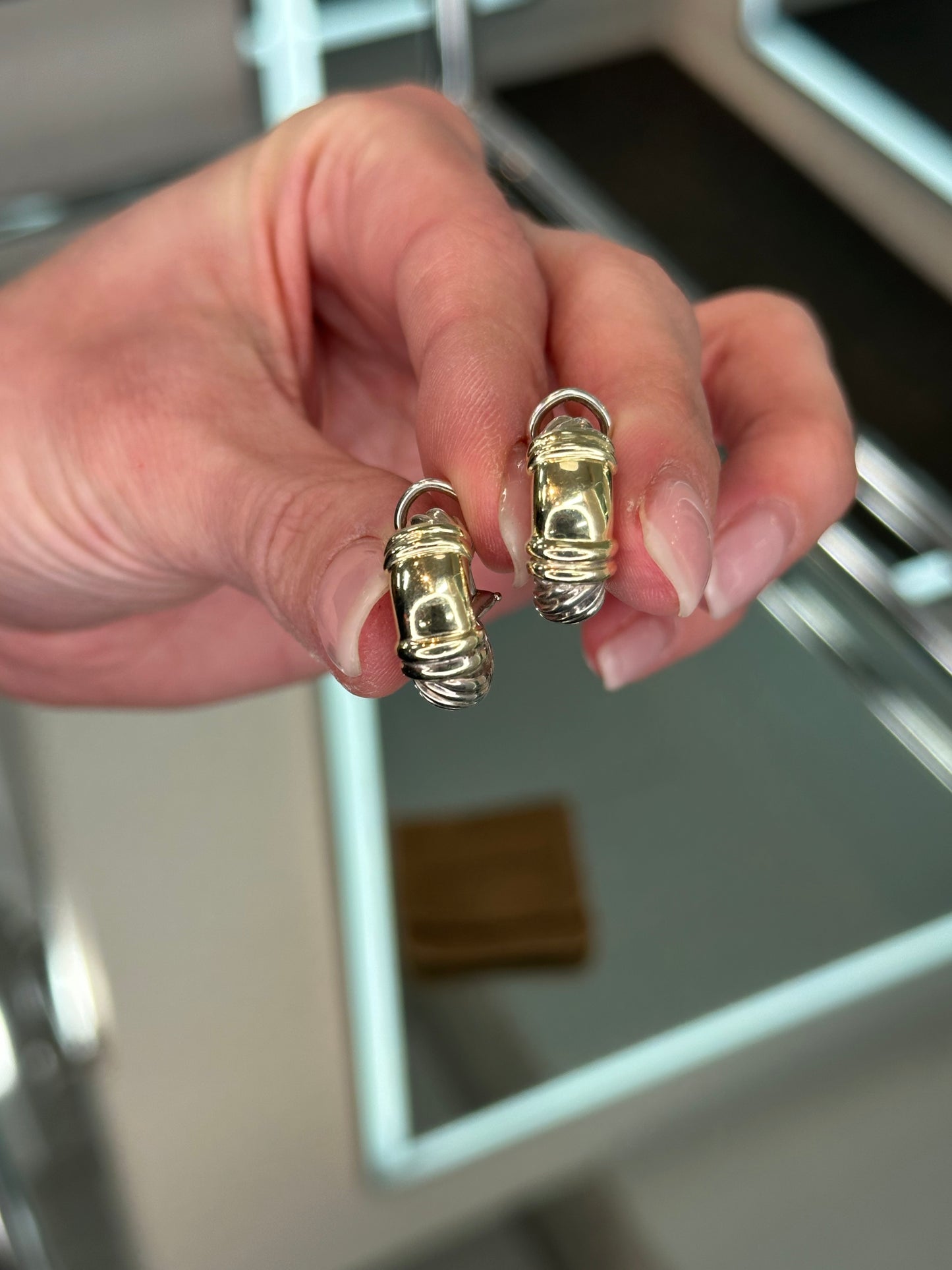 David Yurman vintage Hoop Earrings