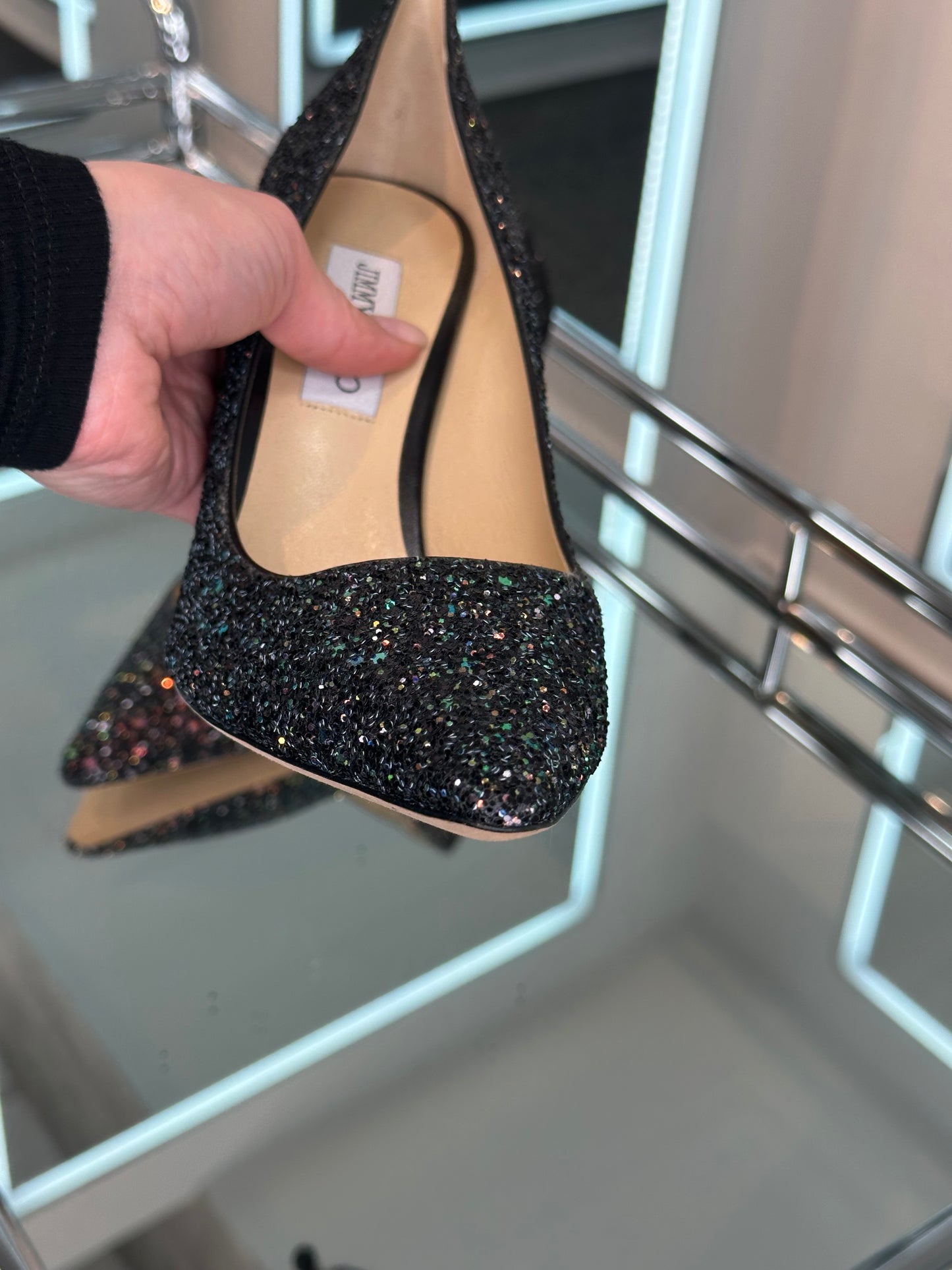 Jimmy Choo Glitter Pumps
