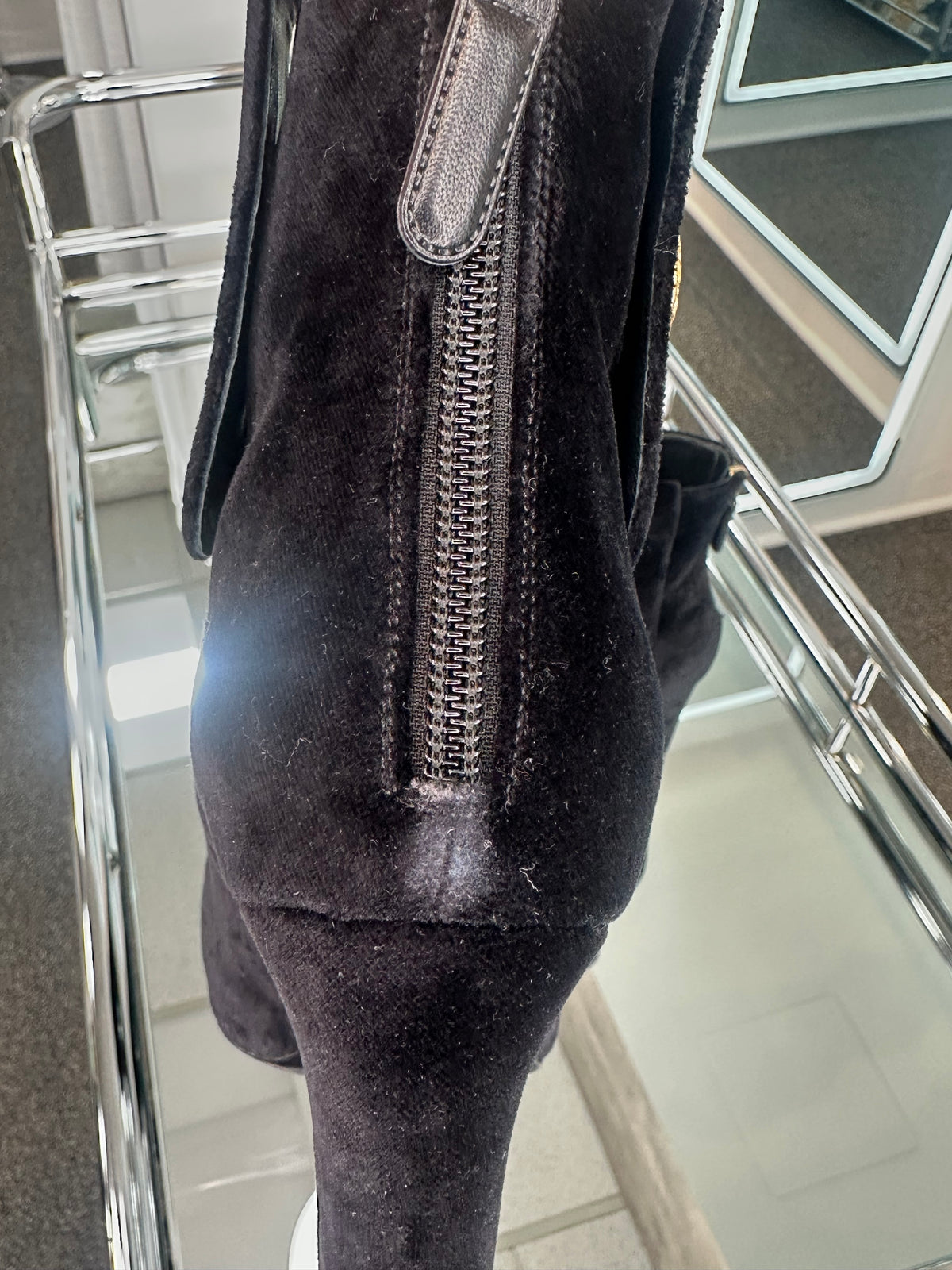 Chanel velvet Booties