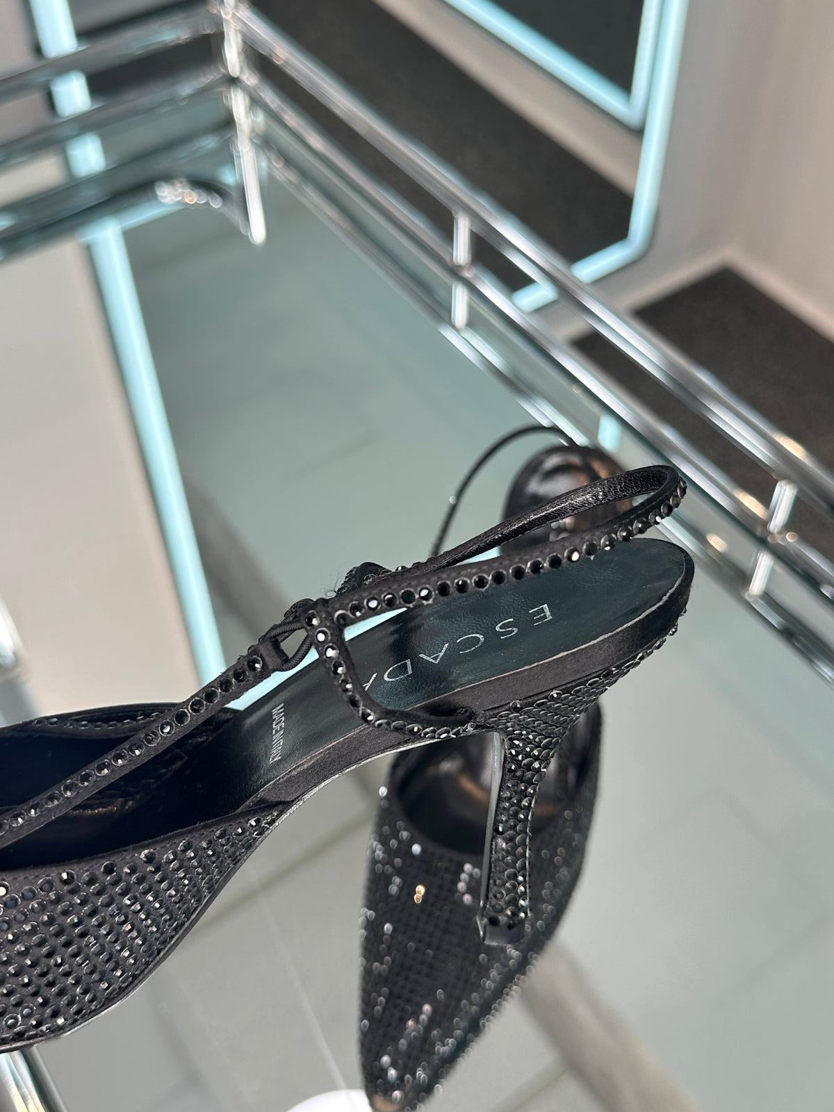 Escada rhinestone Slingbacks