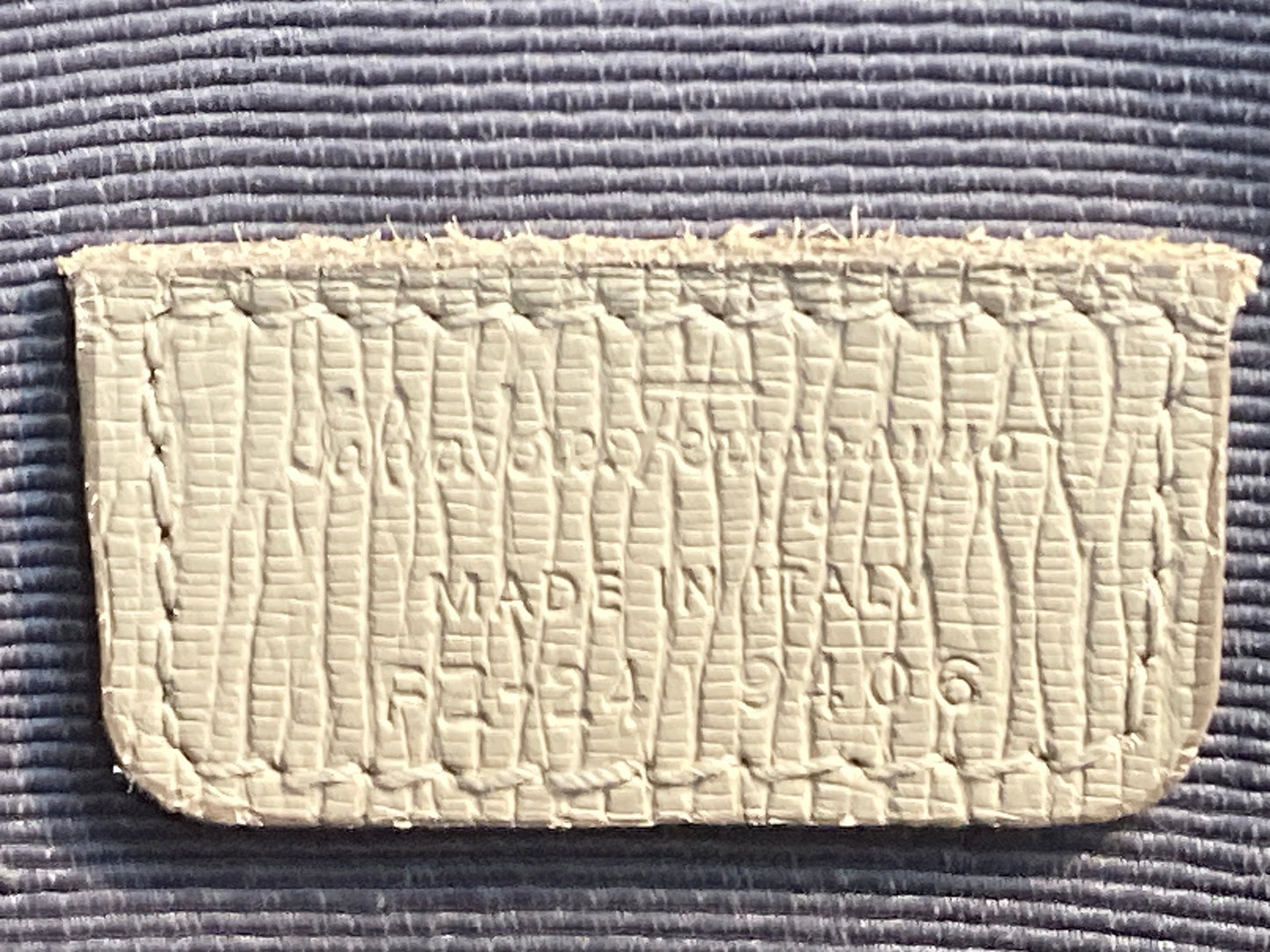 SALVATORE FERRAGAMO Leather Zipper Pouch Beige