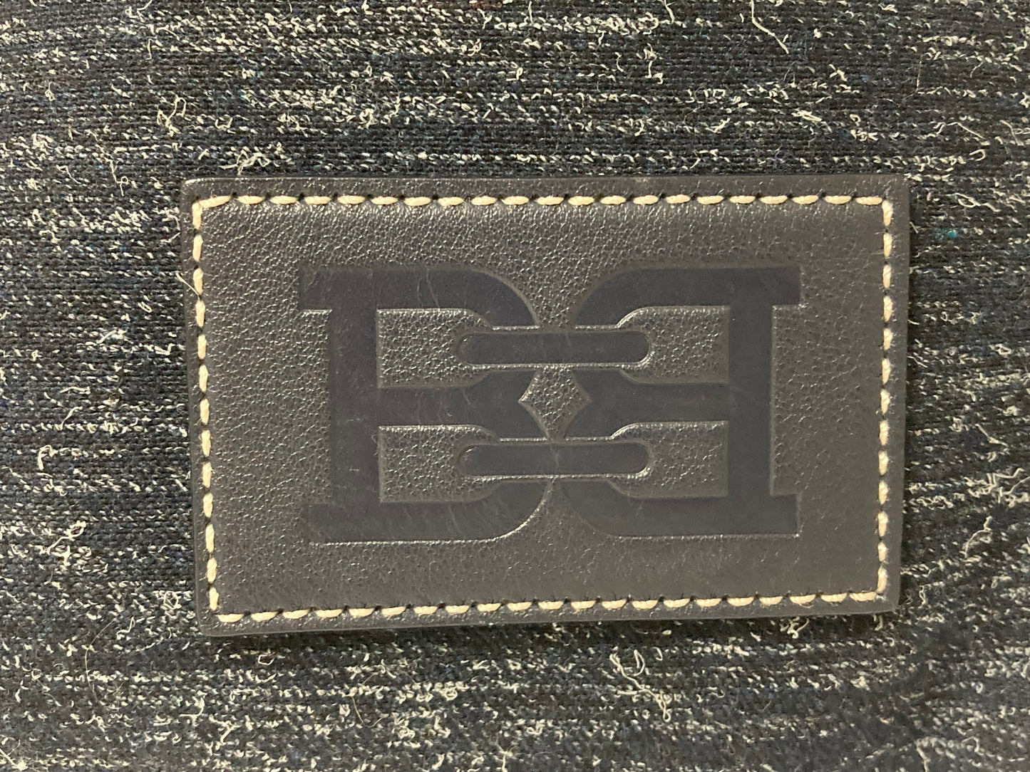 BALLY Denim Two Handle Tote, Navy