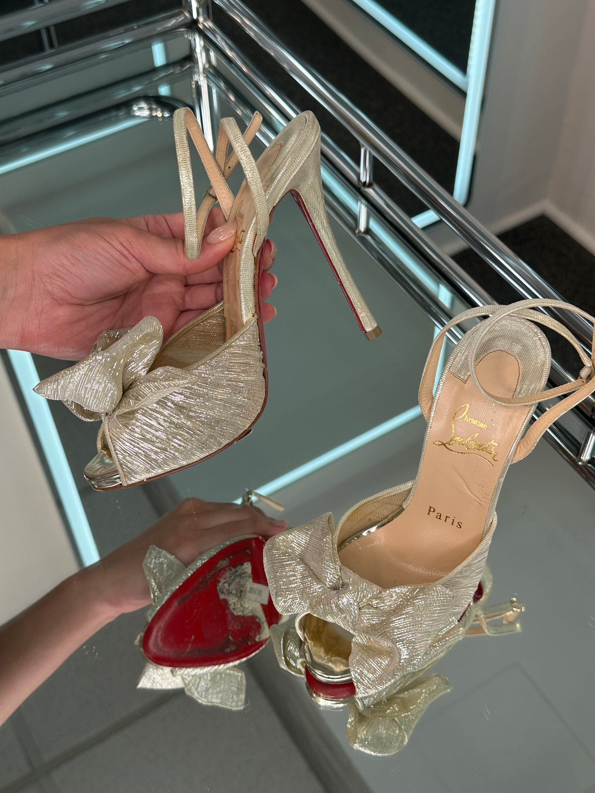 Christian Louboutin Chiffon Heels