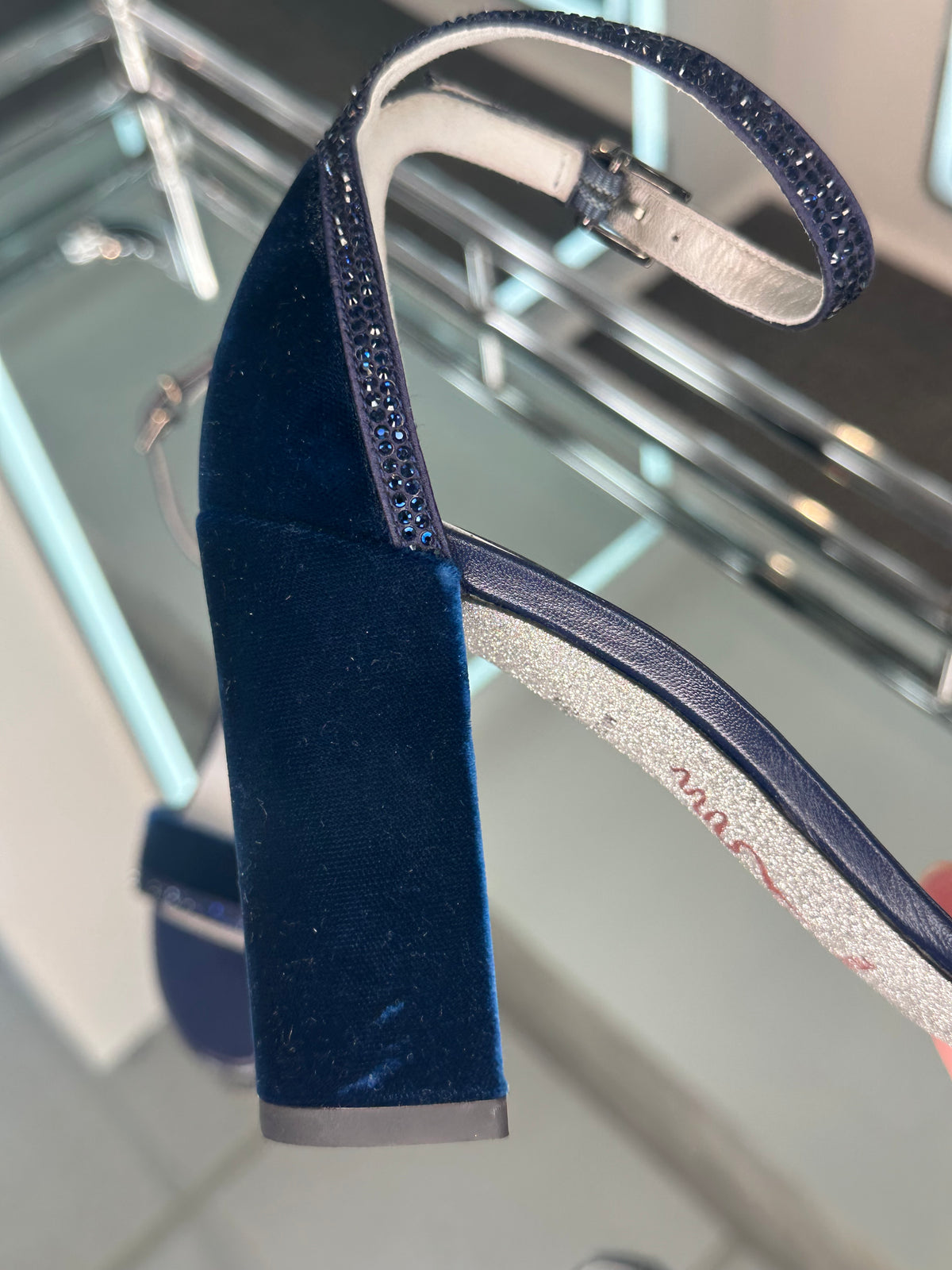 Rene Caovilla Velvet Sandal
