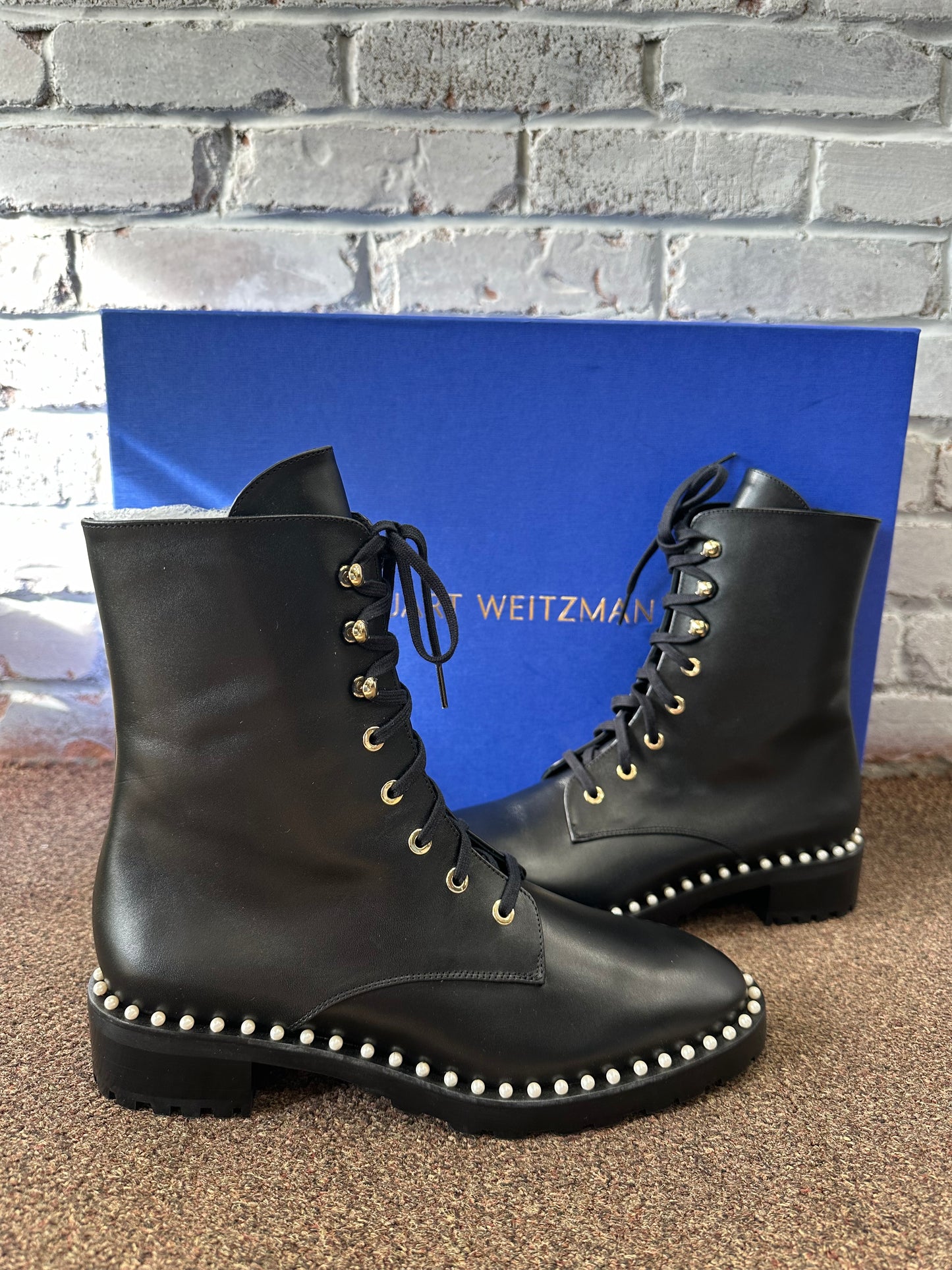 Stuart Weitzman combat boot