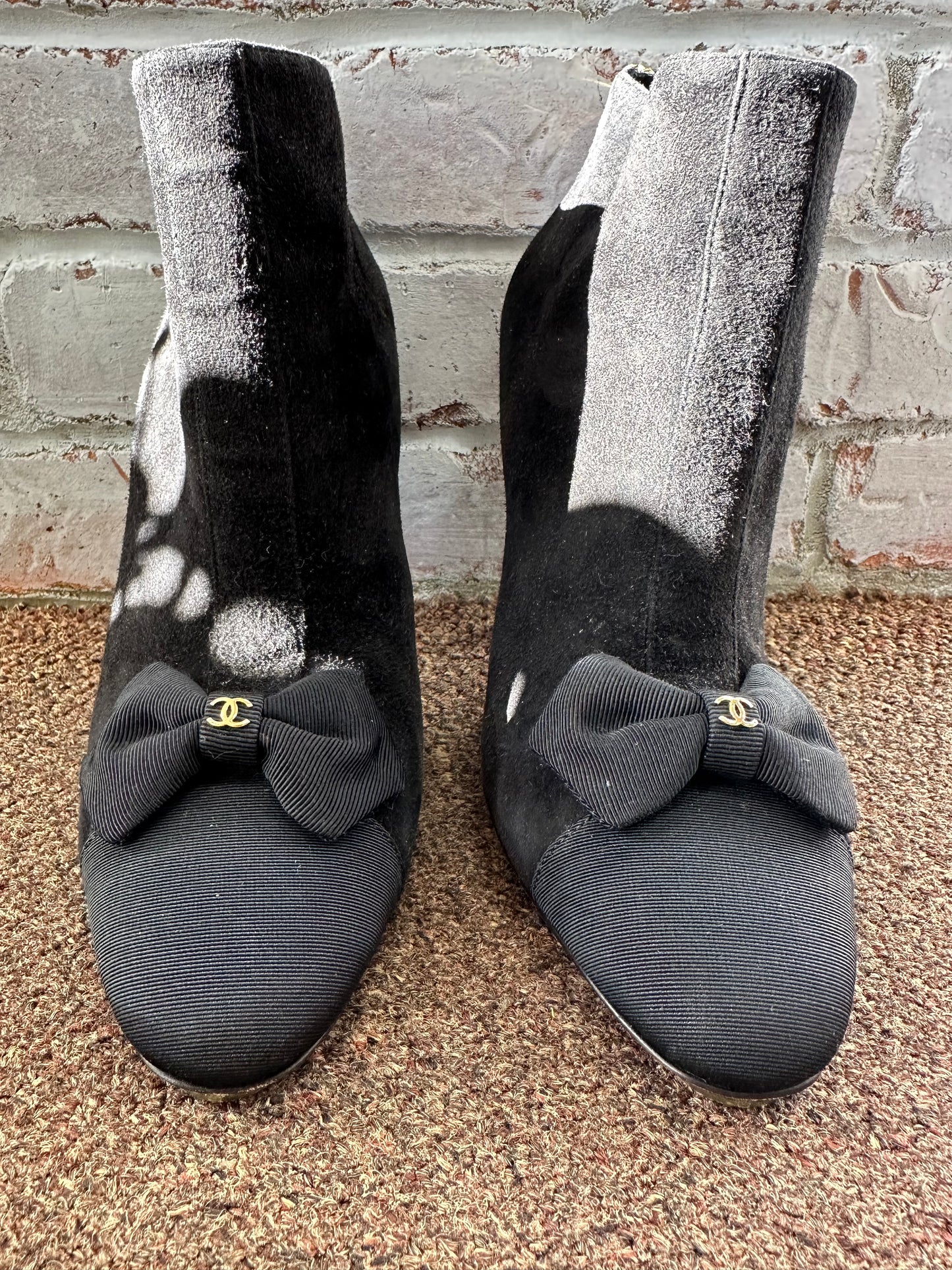 CHANEL Suede Booties