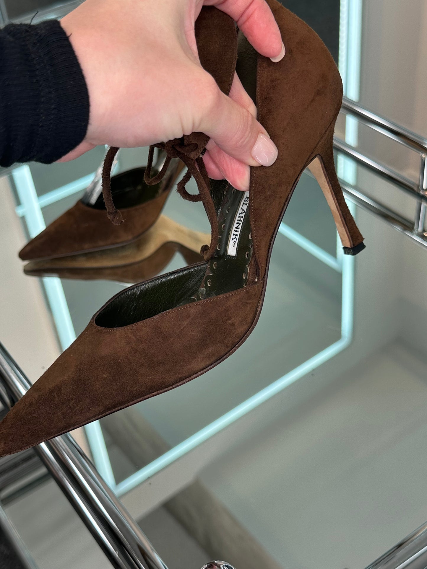 Manolo Blahnik Suede Heel