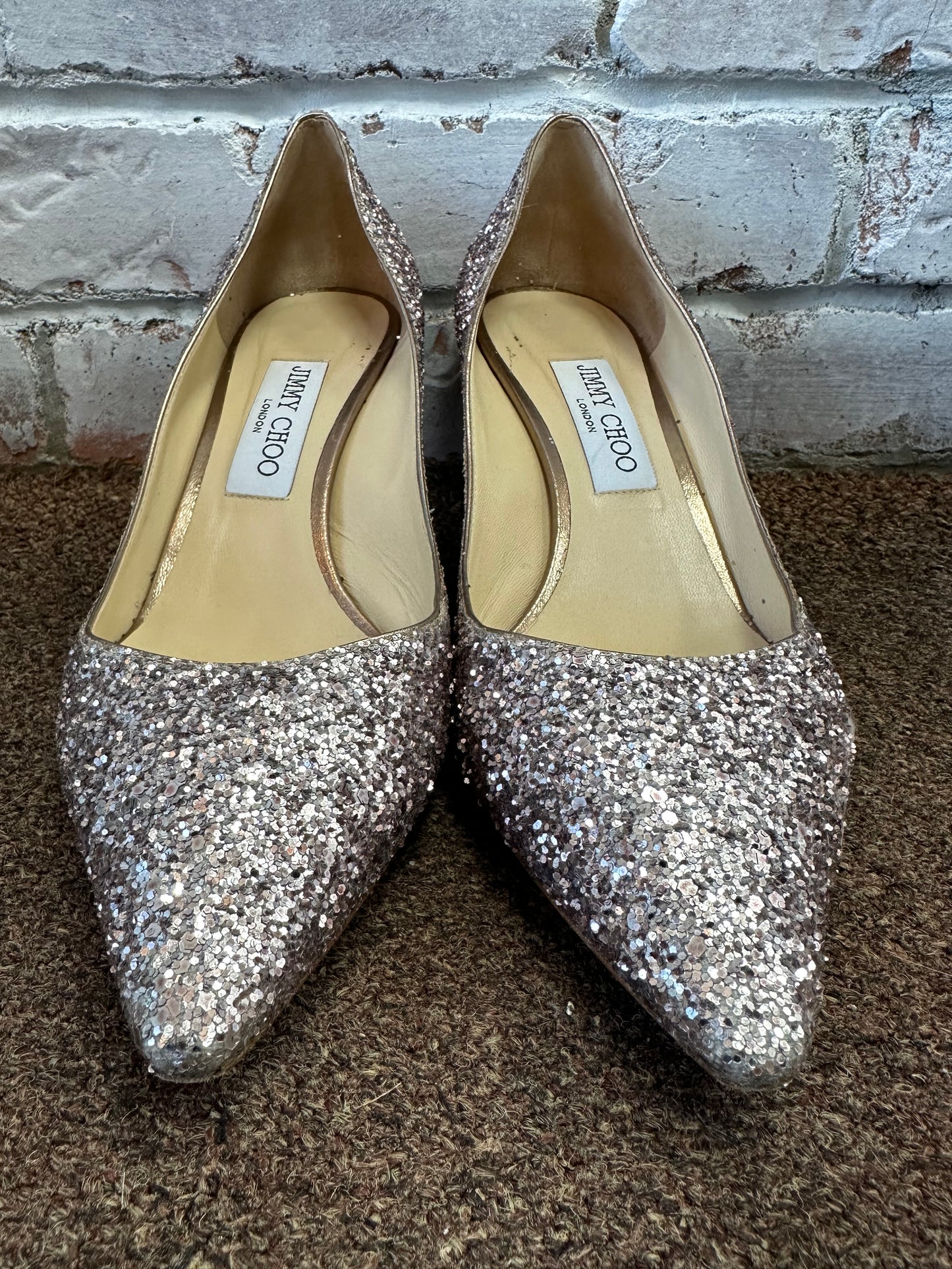Jimmy Choo Glitter Pumps