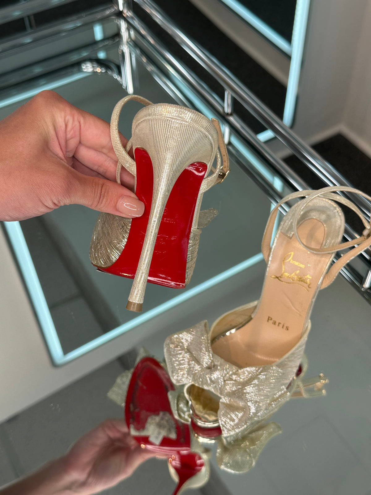 Christian Louboutin Chiffon Heels