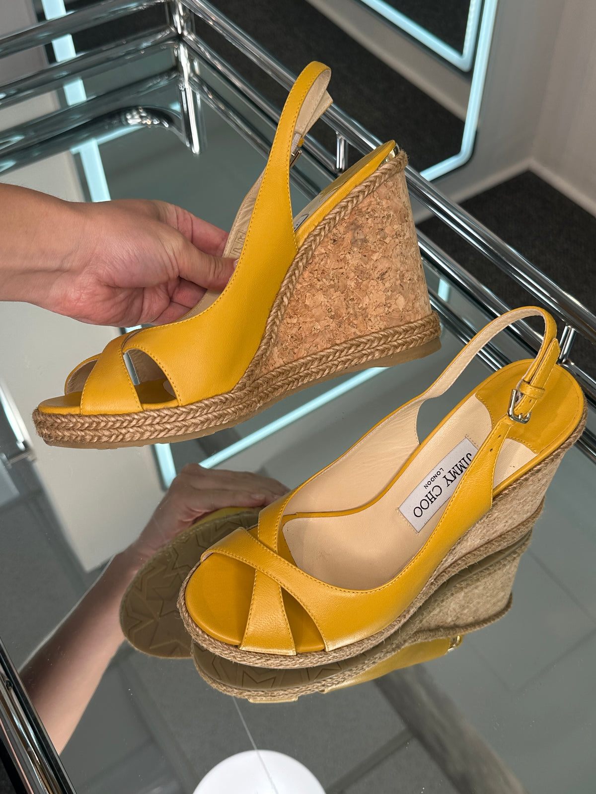 JIMMY CHOO Platform Sandal Size 40