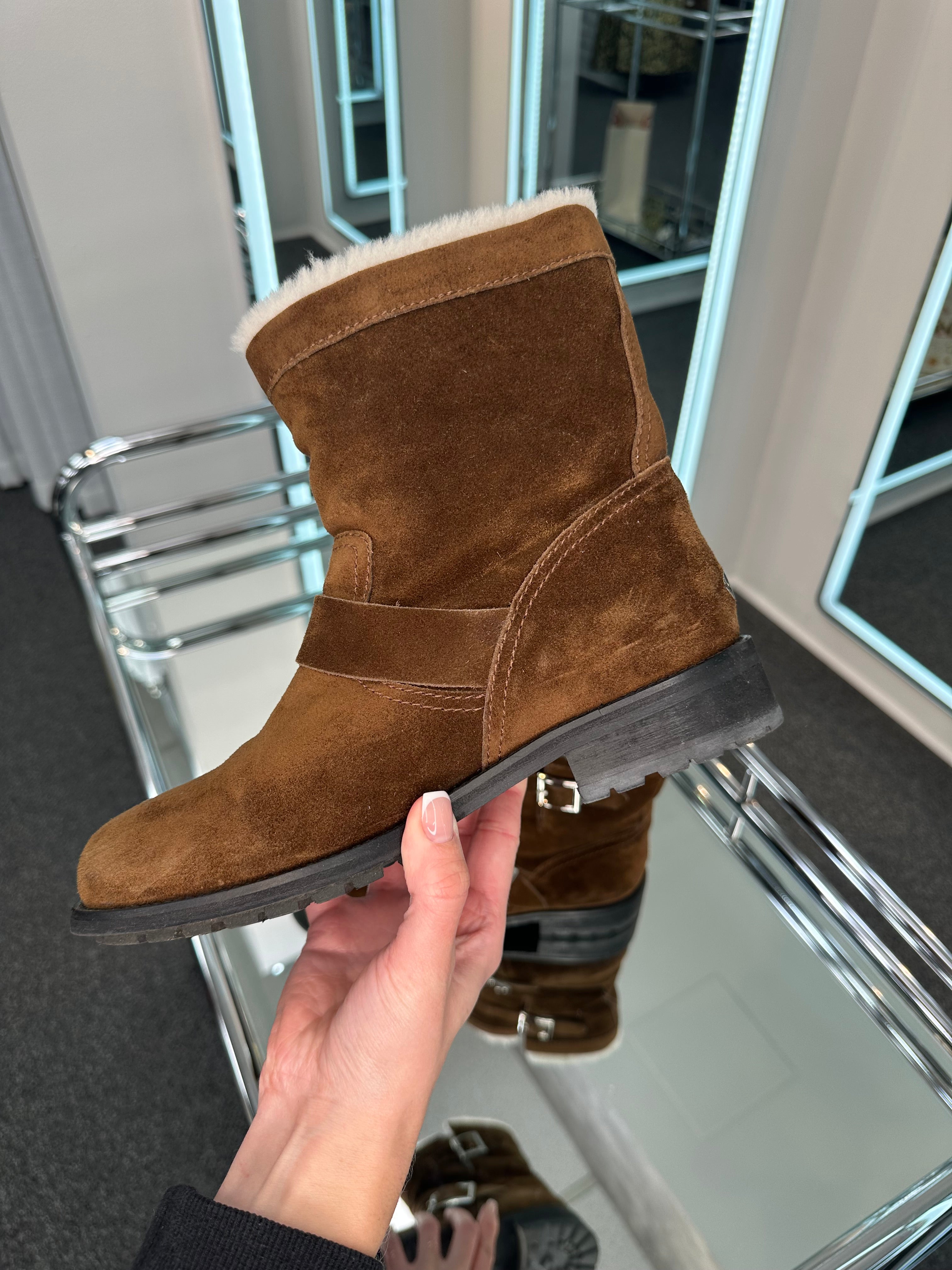 JIMMY CHOO Suede Moto Boots – Past & Present Boutique
