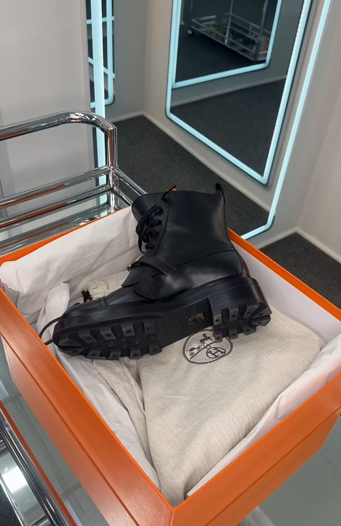 Hermes Combat Boots