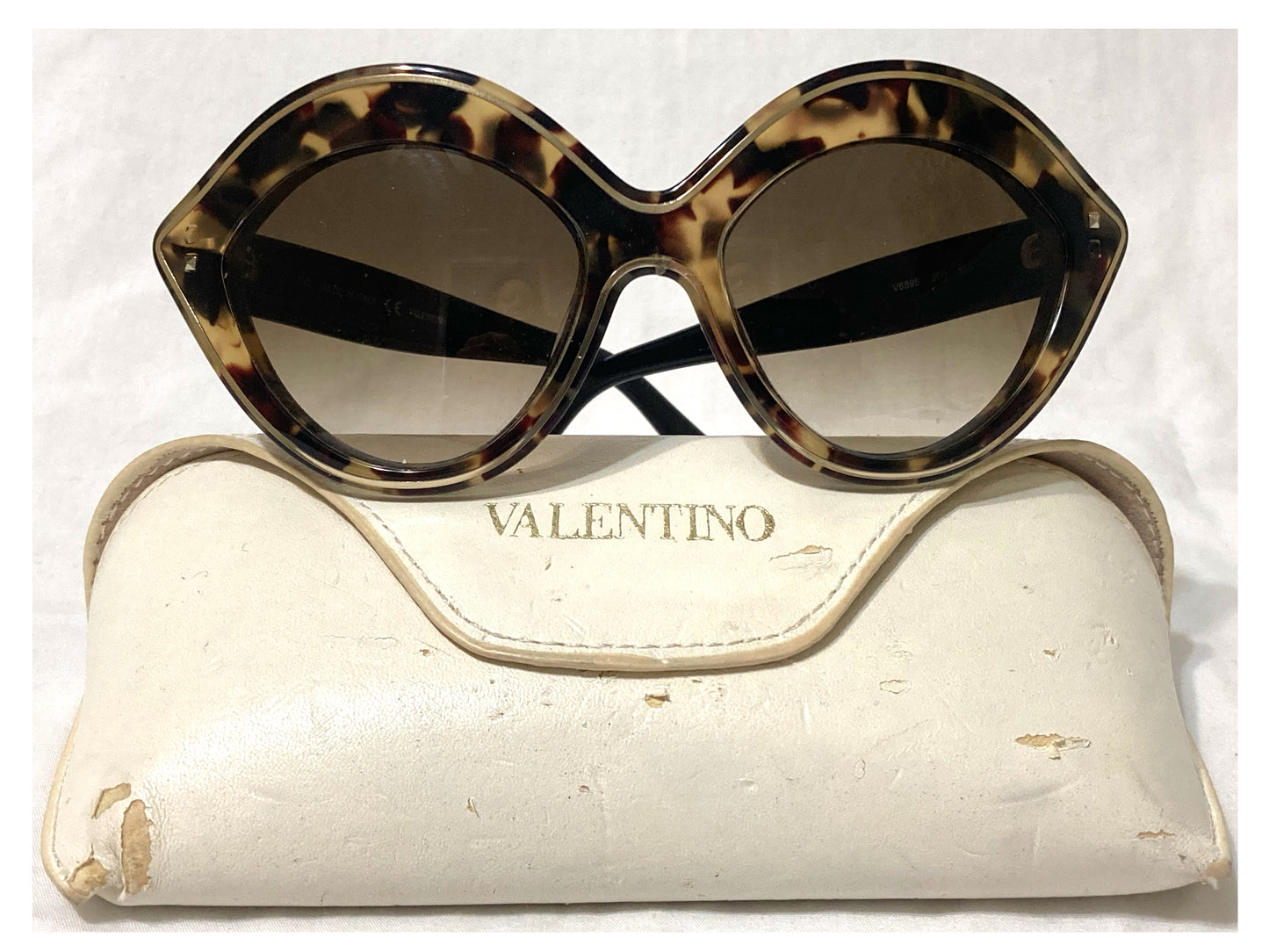 VALENTINO Tortoise Shell Cat Eye Sunglasses Multi Color