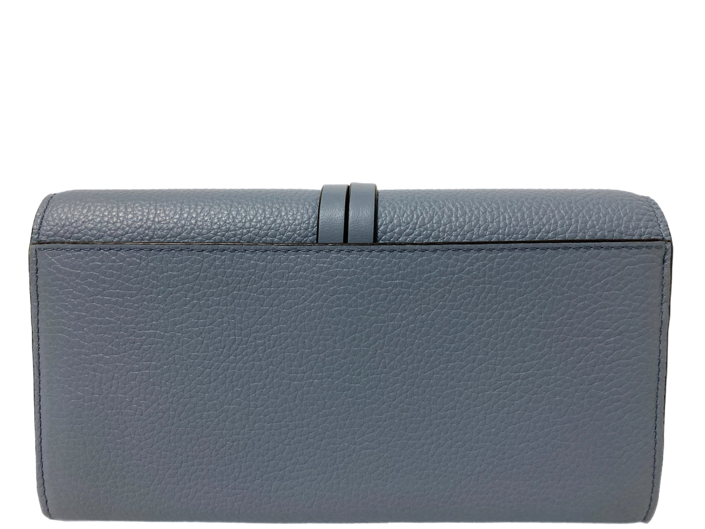 CHLOE Leather Charm Flap Wallet Cobalt Blue