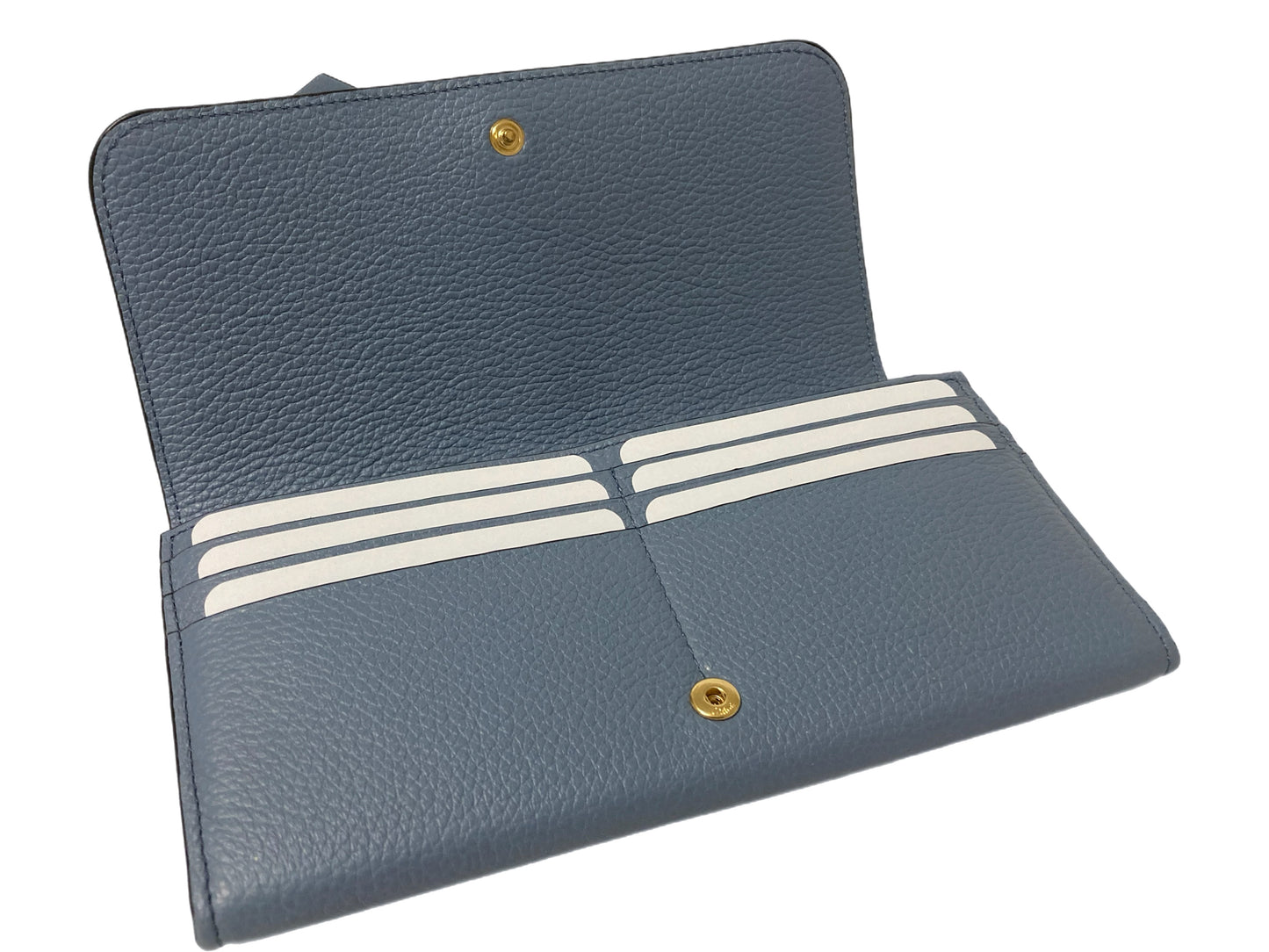 CHLOE Leather Charm Flap Wallet Cobalt Blue