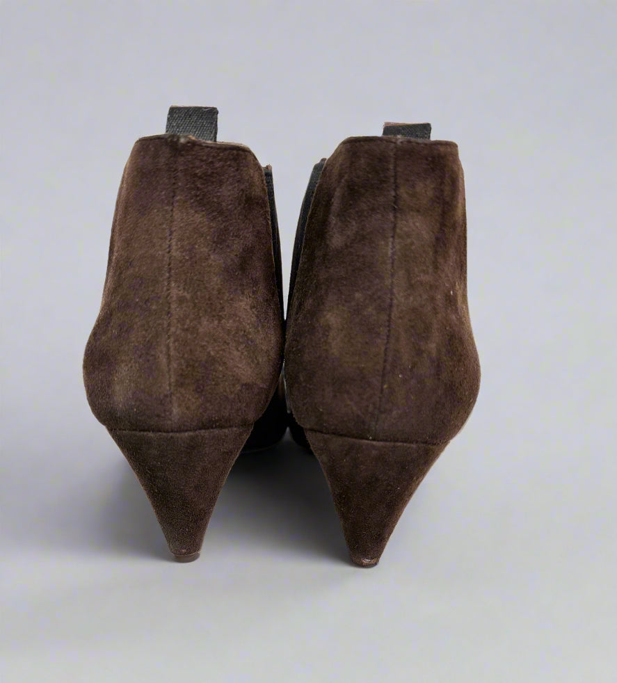 PRADA Brown Suede Bootie