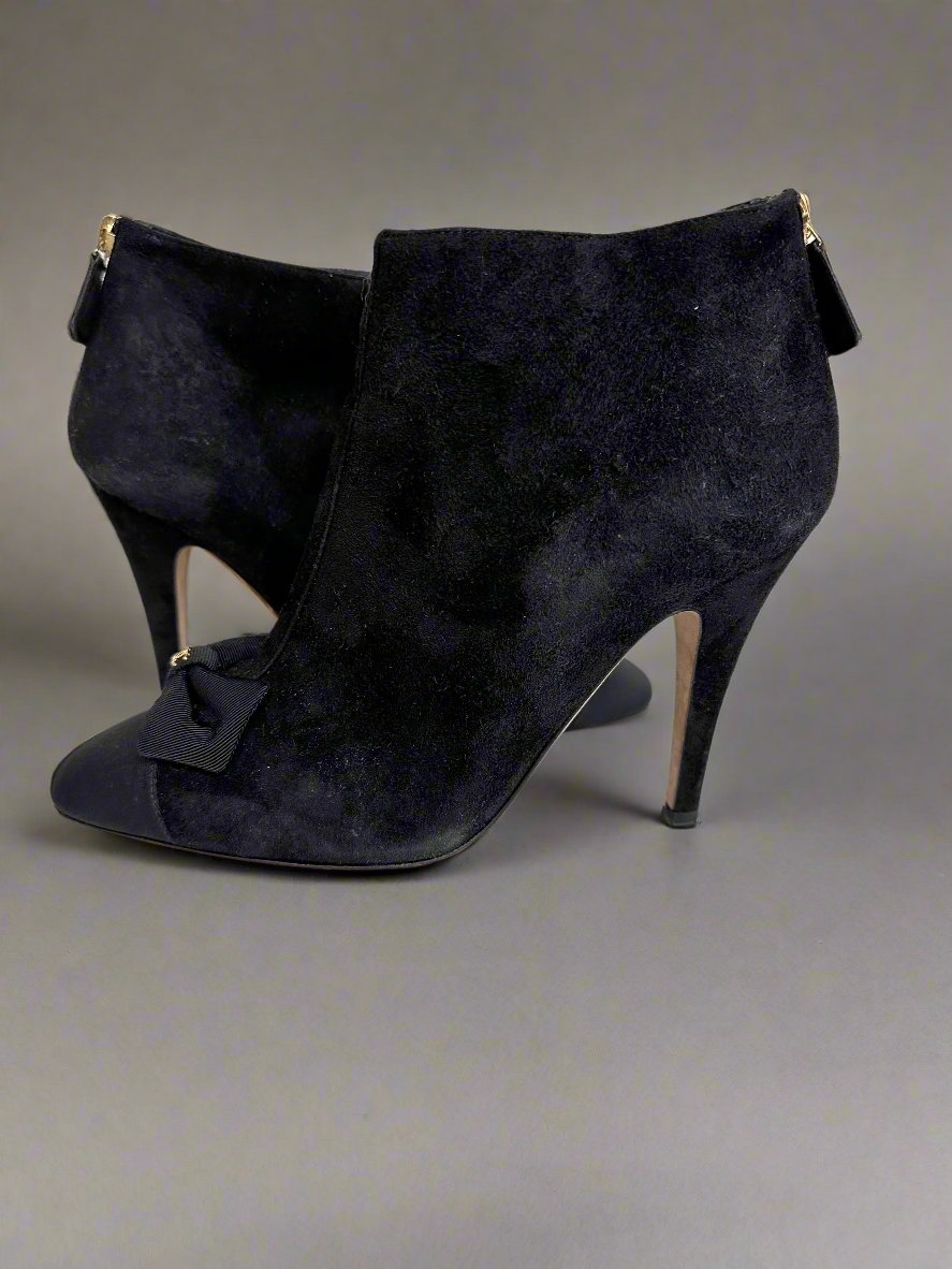 CHANEL Suede Booties