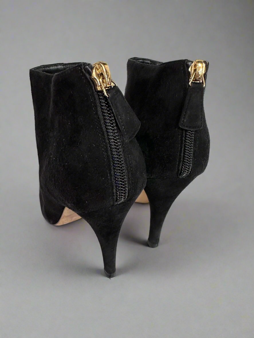CHANEL Suede Booties