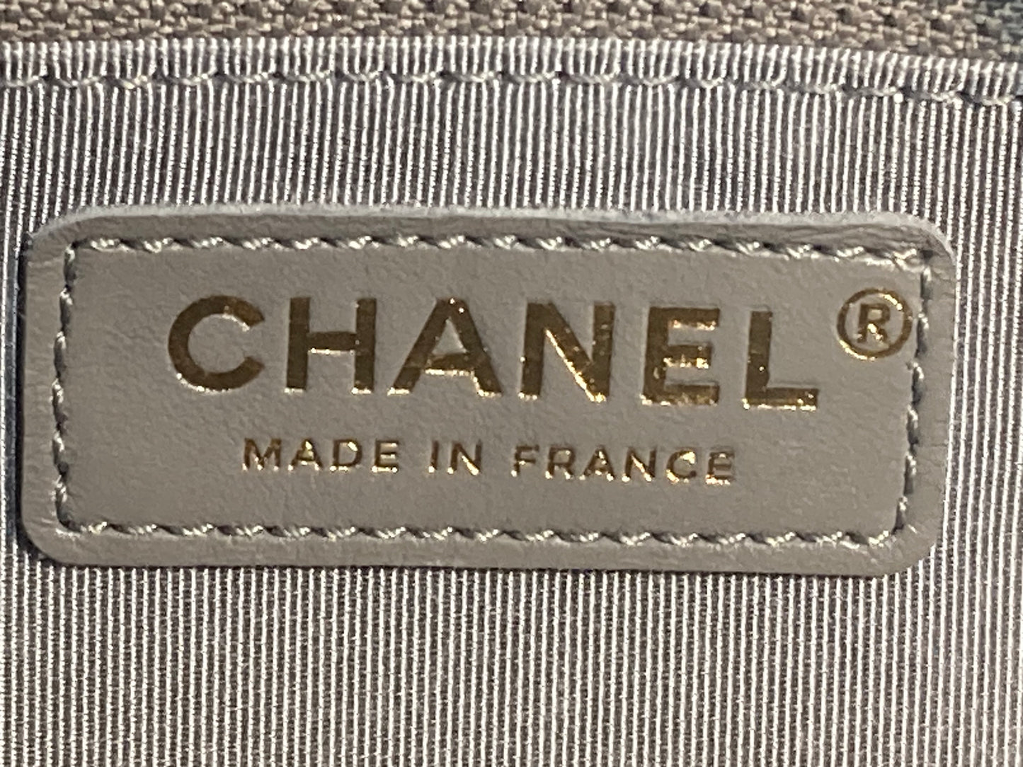 CHANEL Leather Quilted Camera Bag Gray