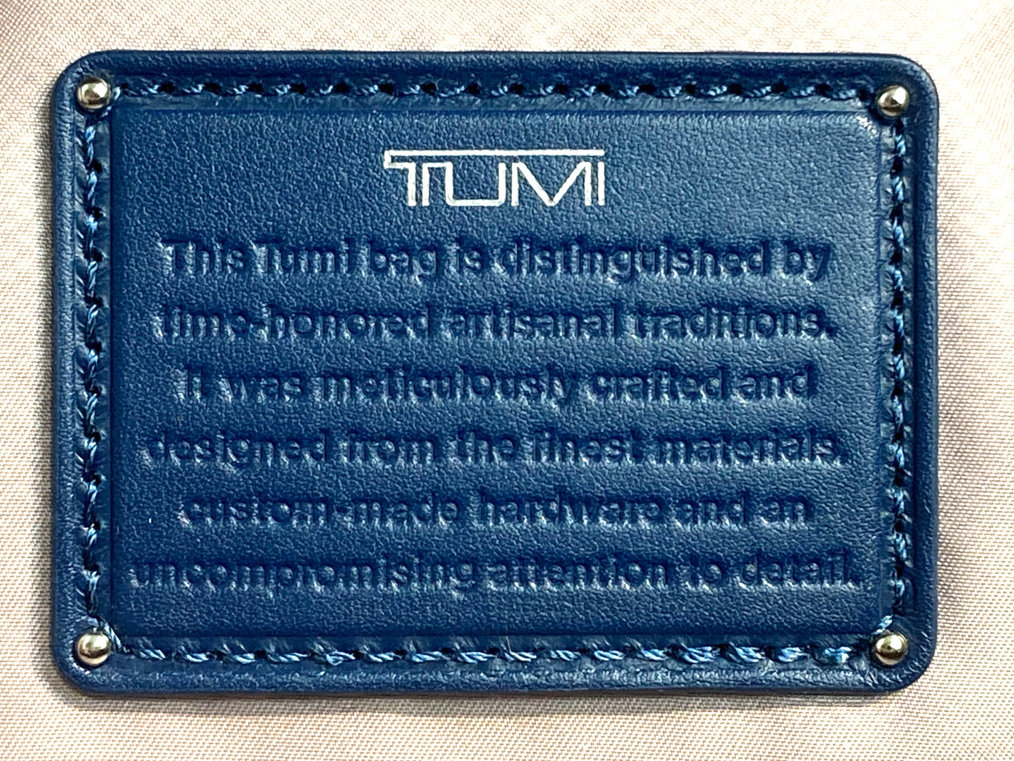 TUMI Nylon Weekender Travel Bag Blue