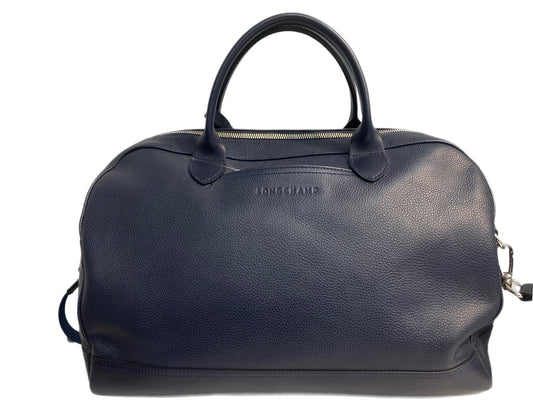 LONGCHAMP Leather Carryall Tote Navy Blue