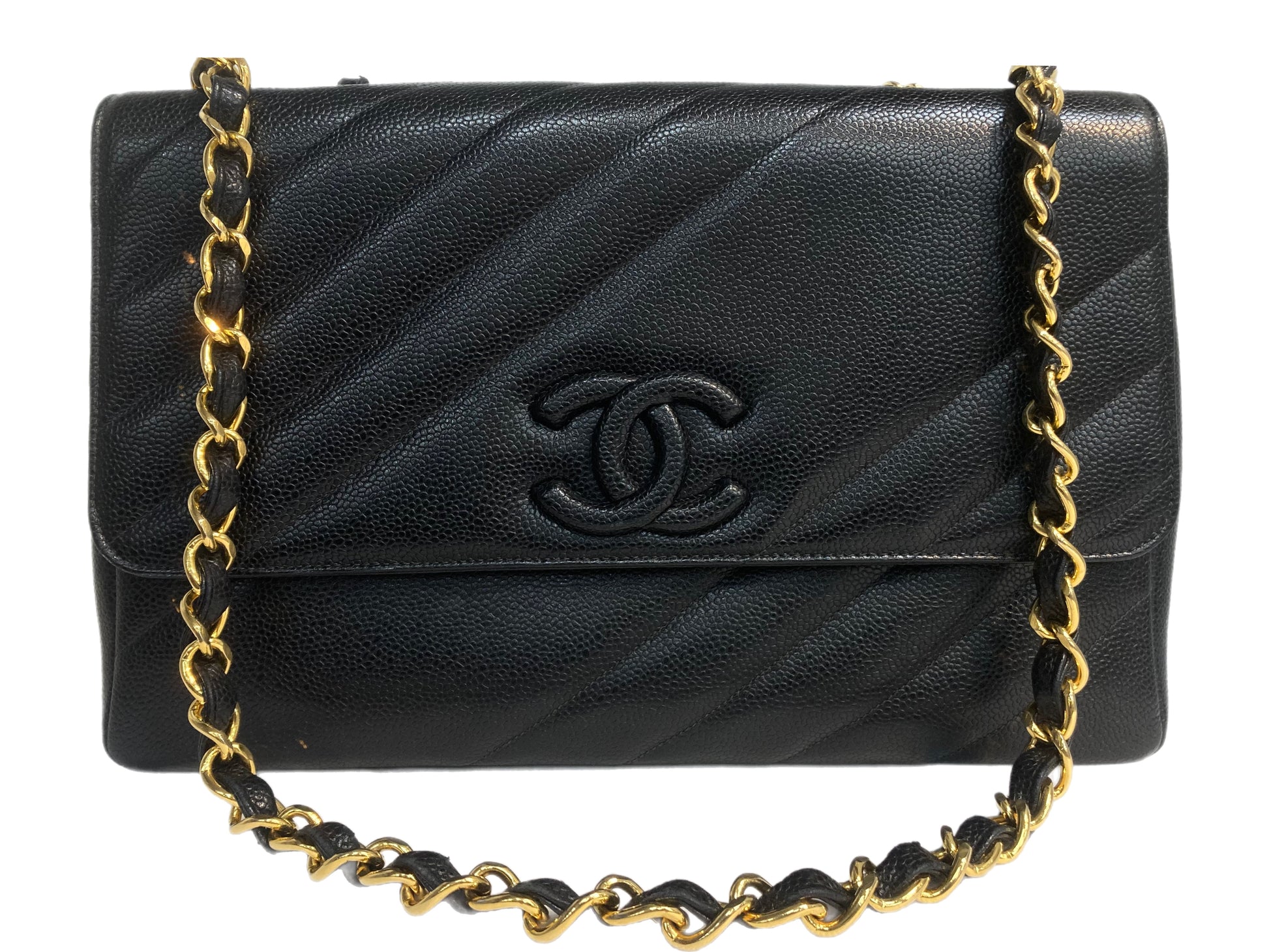 A Closer Look: Chanel Diagonal Quilted Flap Bag