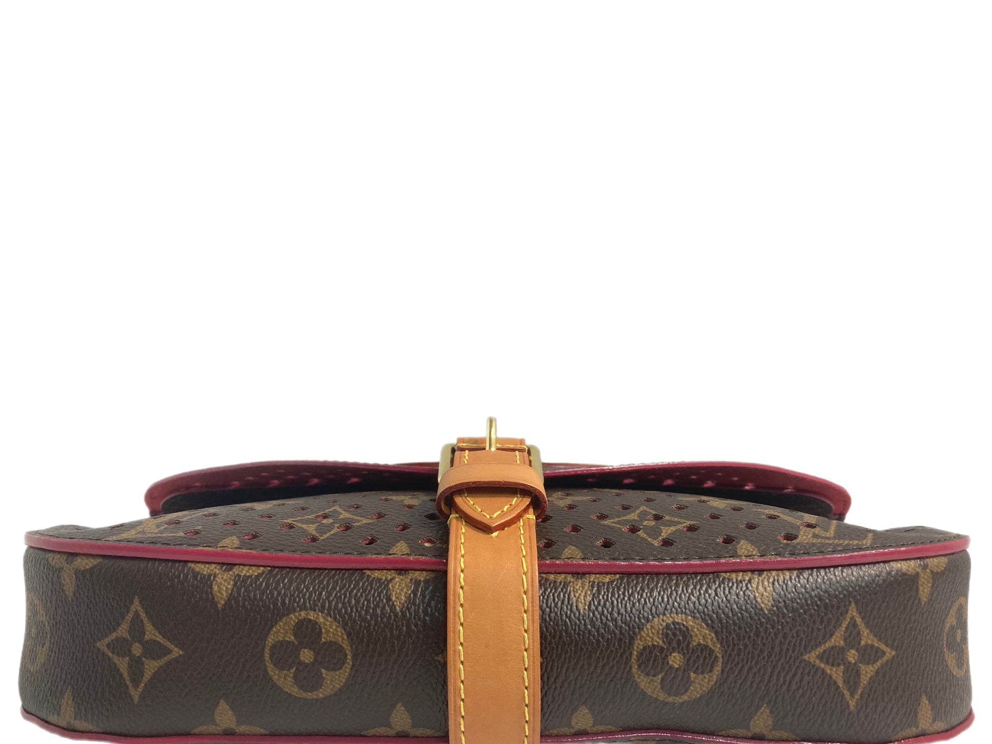 Louis+Vuitton+Saumur+Clutch+Brown+Leather+Monogram+Perforated for sale  online
