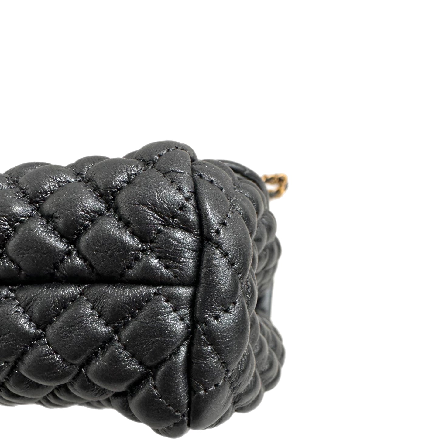 CHANEL Leather Timeless Classic Handbag Dark Gray