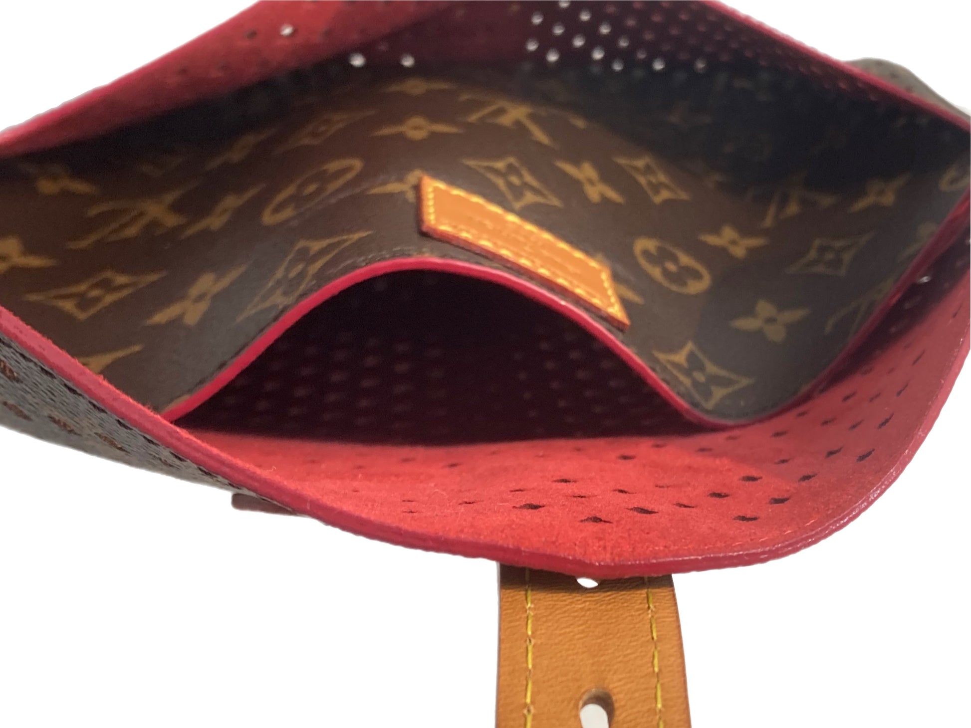 Louis+Vuitton+Saumur+Clutch+Brown+Leather+Monogram+Perforated for sale  online