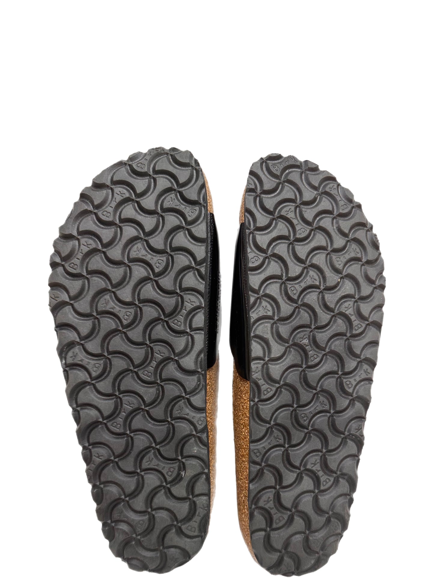 BIRKENSTOCK Patent Leather Madrid Sandals Black Size 40