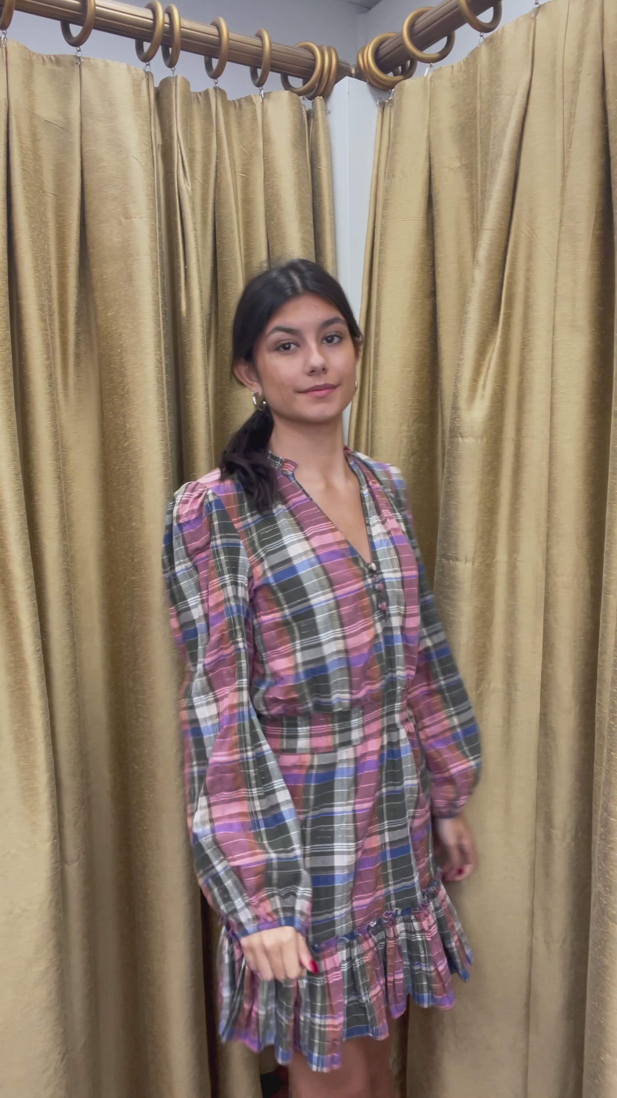 Veronica beard plaid dress hotsell