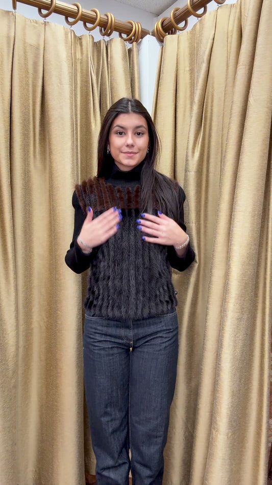 Prada Fur Turtleneck