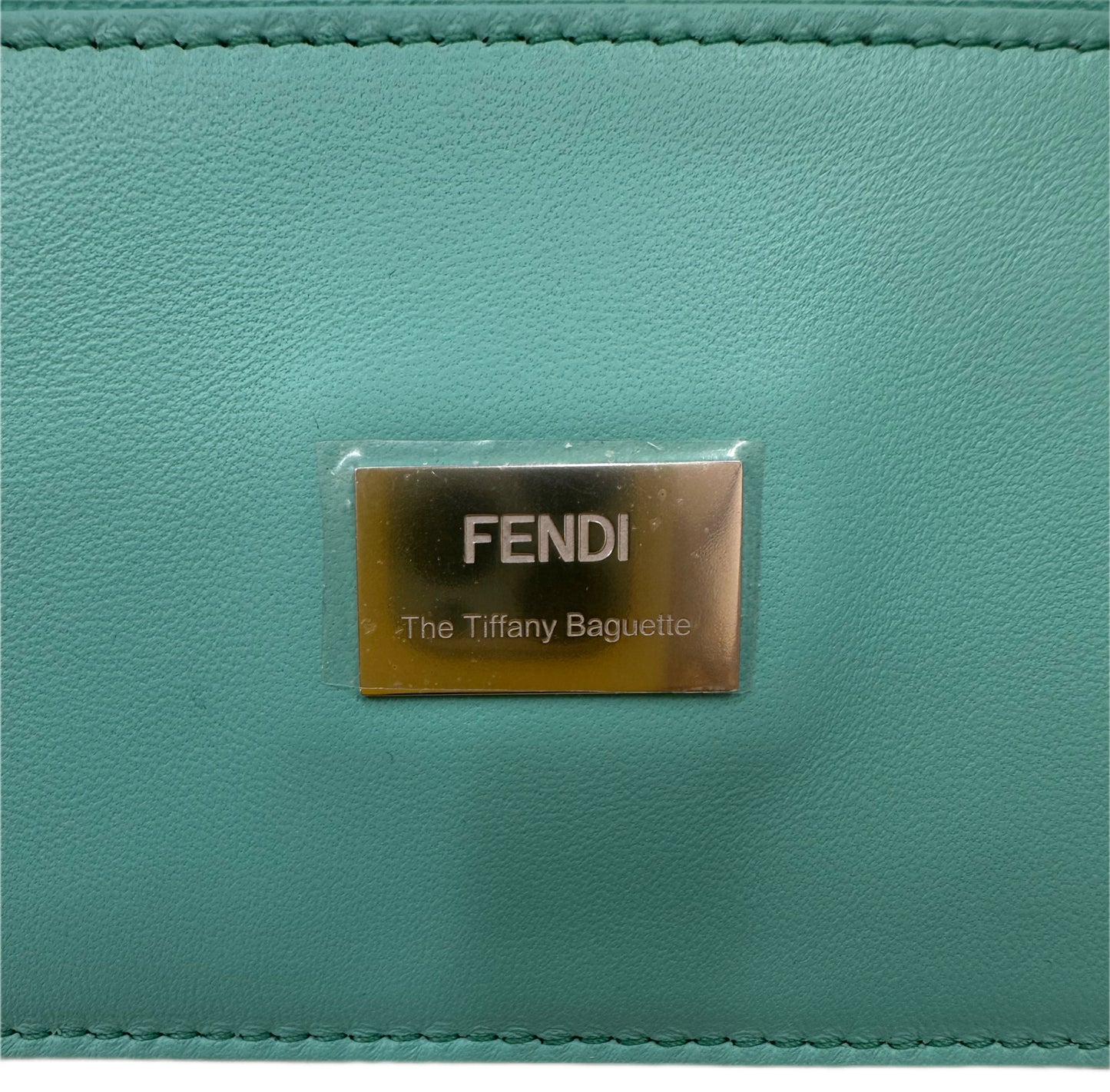 FENDI/TIFFANY Silk Baguette Turquoise