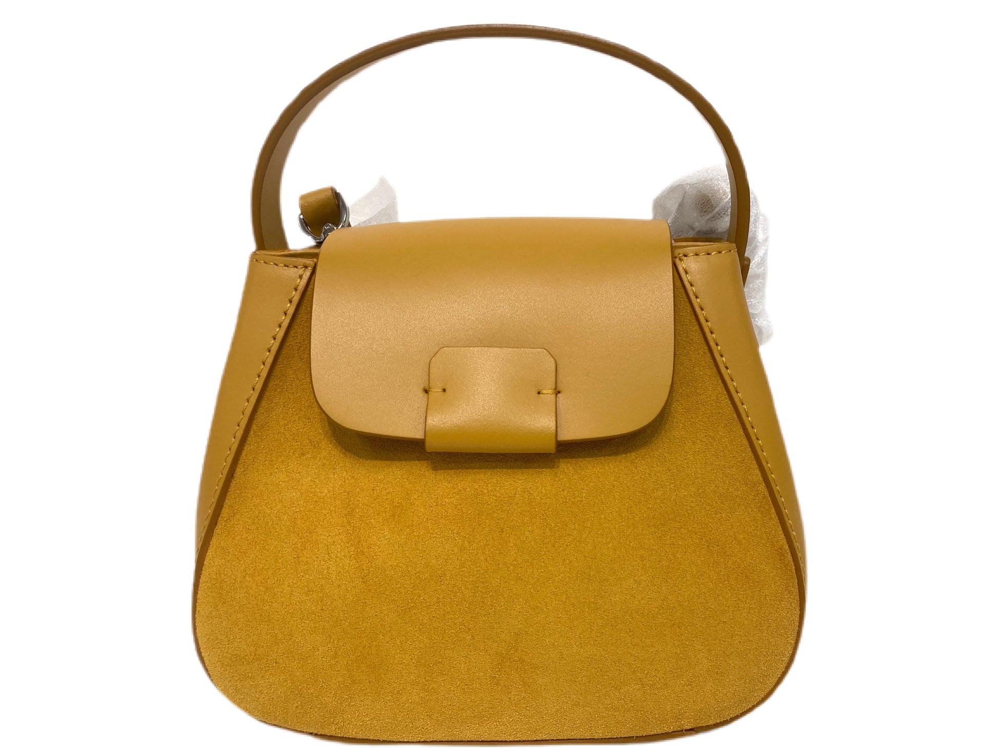 NICO GIANI Leather Top Handle Handbag Yellow