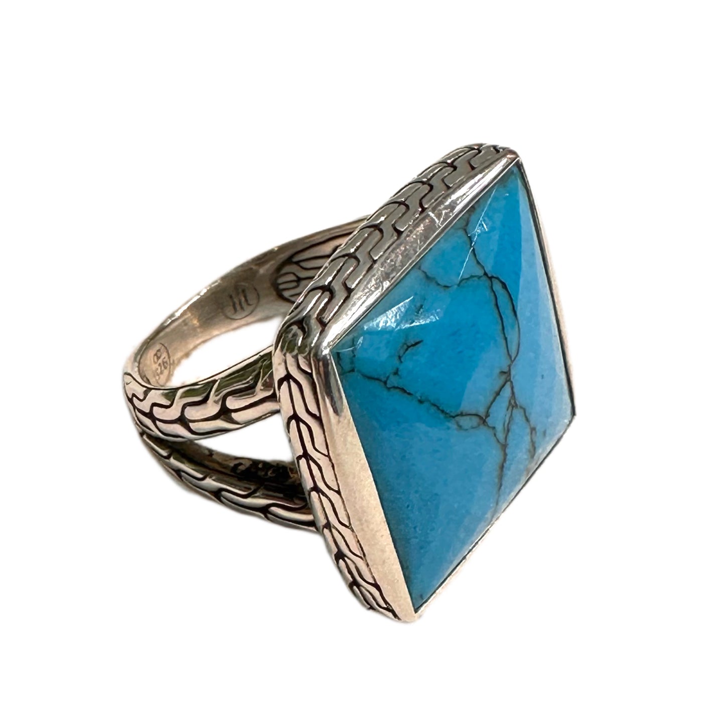 JOHN HARDY Turquoise and Sterling Silver Ring, Size 6