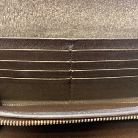 BOTTEGA VENETA Woven Leather Wallet Brown