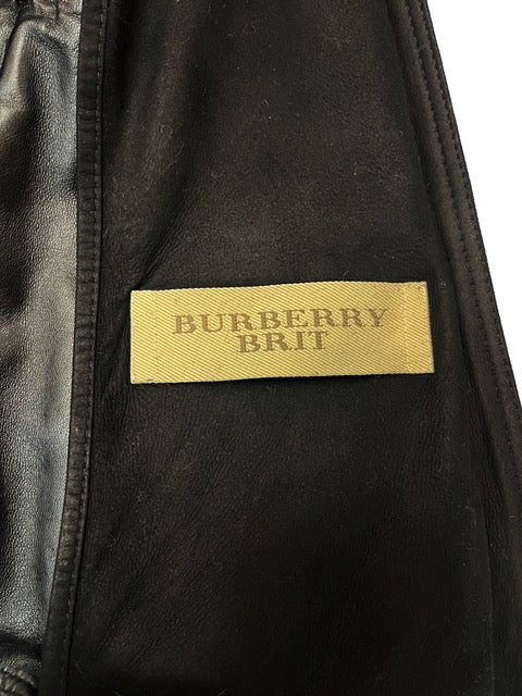 BURBERRY BRIT Shearling and Fur Coat Black Size 6