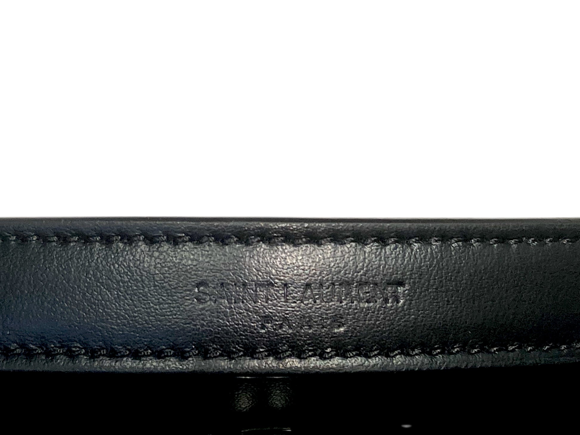 YVES SAINT LAURENT Leather LouLou Medium Matelasse Bag Black