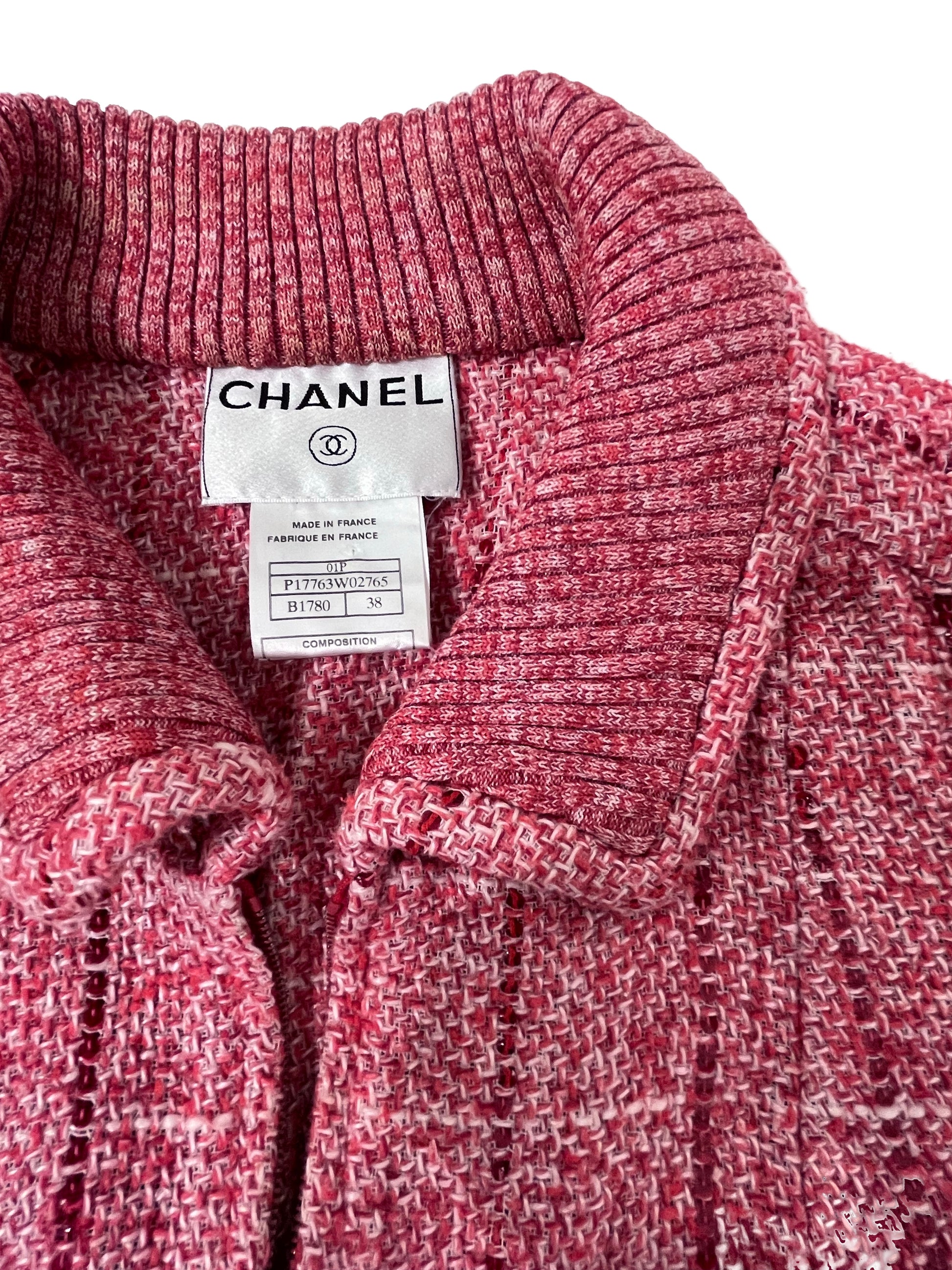 Second-Hand Pink Chanel Wool Coat Coat size 38