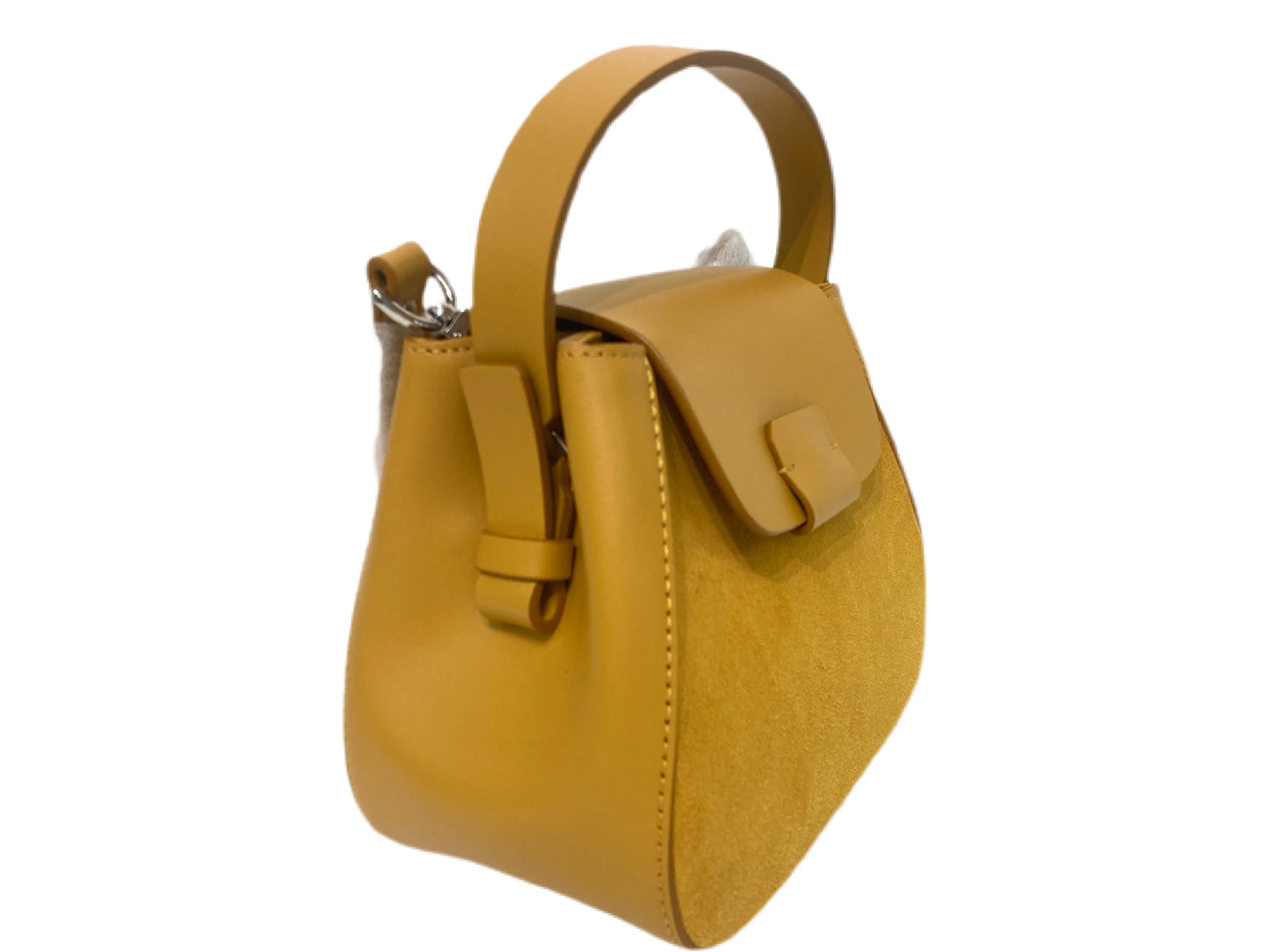 NICO GIANI Leather Top Handle Handbag Yellow