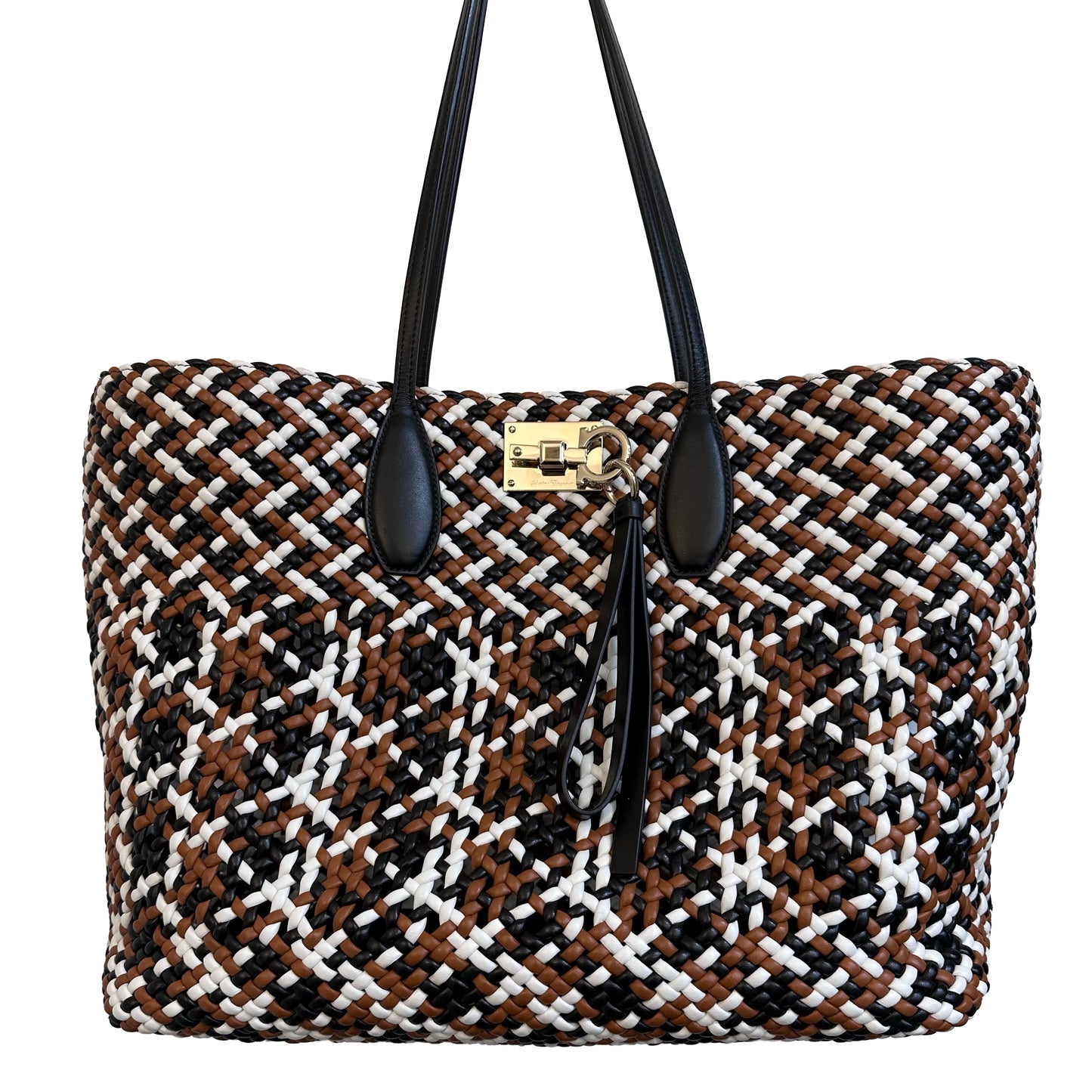 Ferragamo woven bag sales