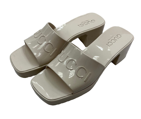 GUCCI Rubber Slide Sandal Size 38