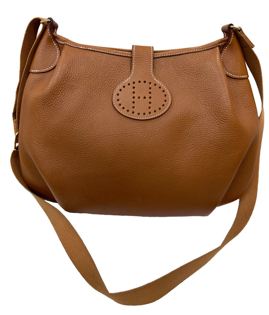 HERMES Vintage Rodeo II Caramel Leather