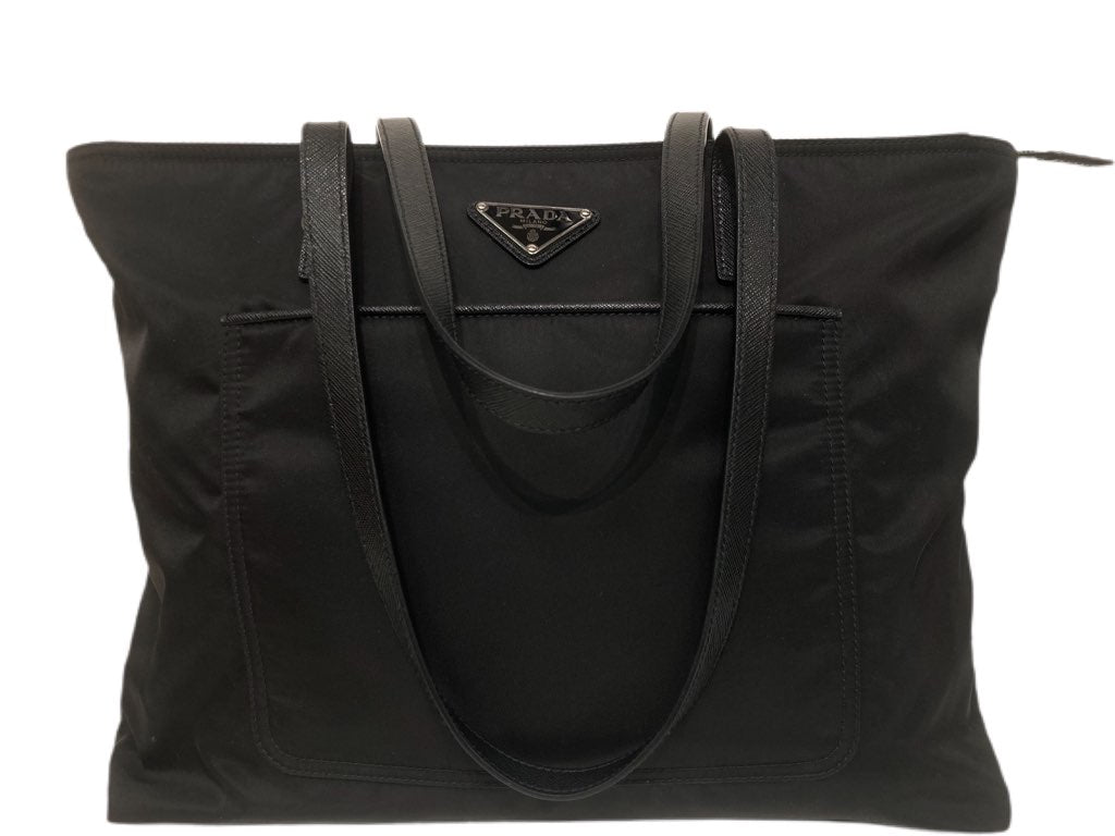PRADA Tessuto Nylon Tote Bag Black