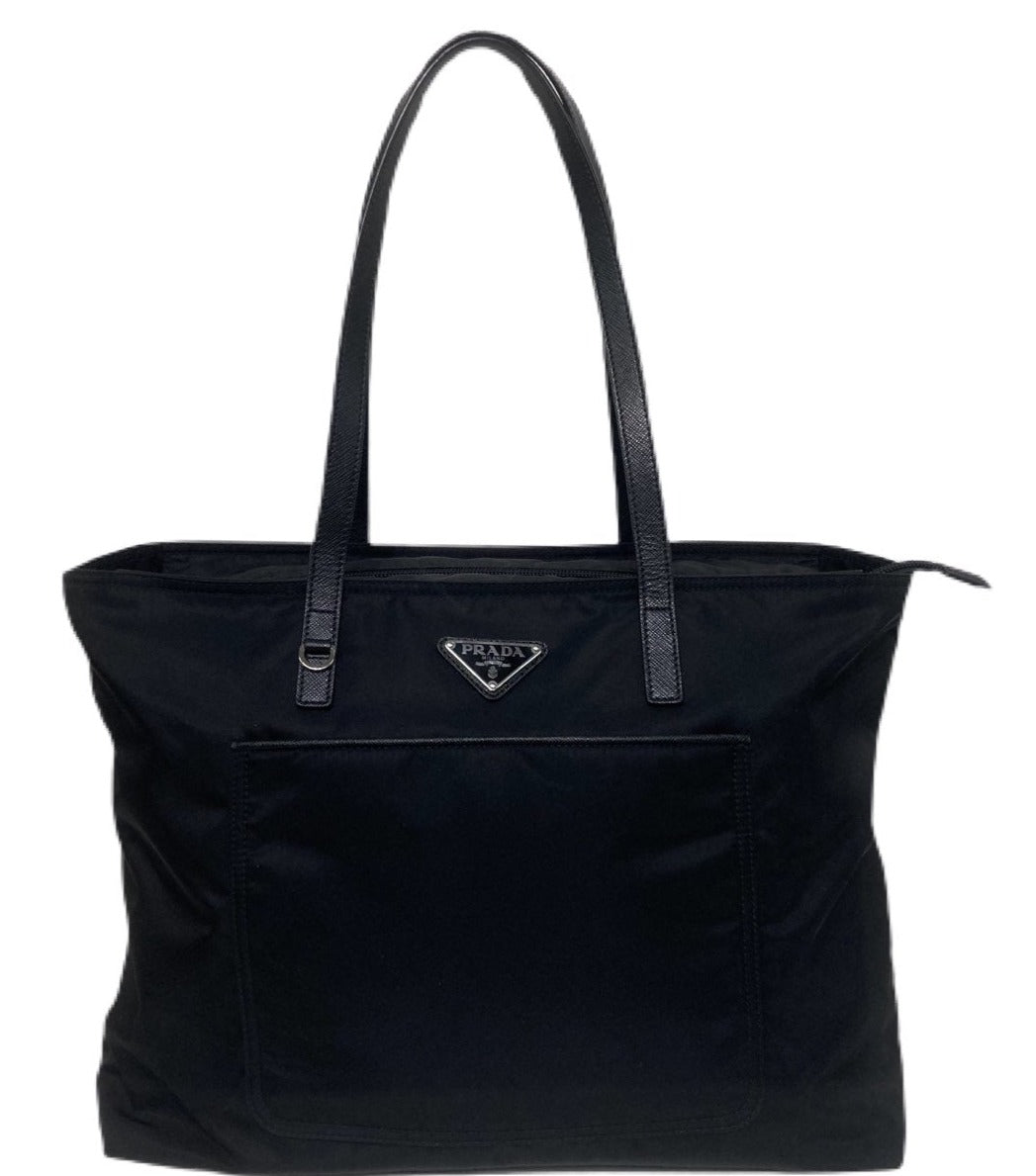 PRADA Tessuto Nylon Tote Bag Black