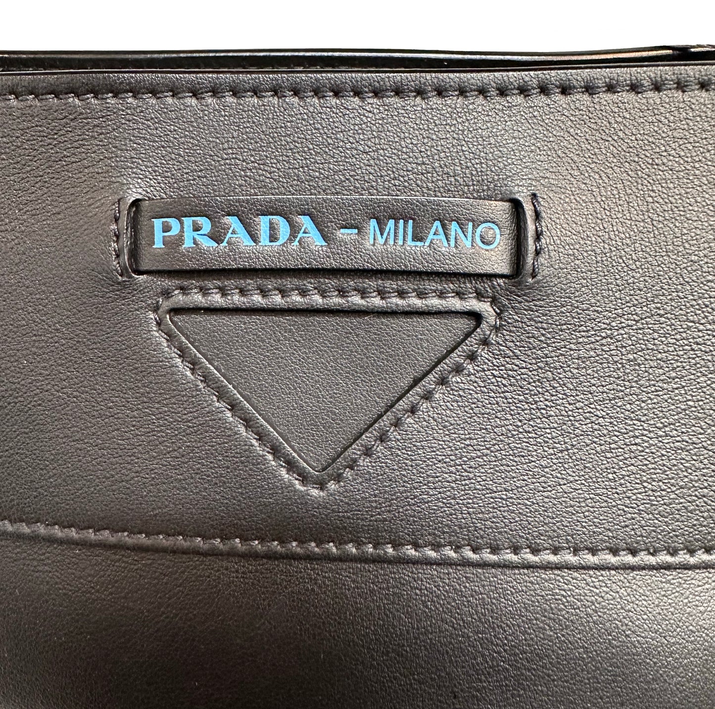PRADA Black Leather Shoulder Bag