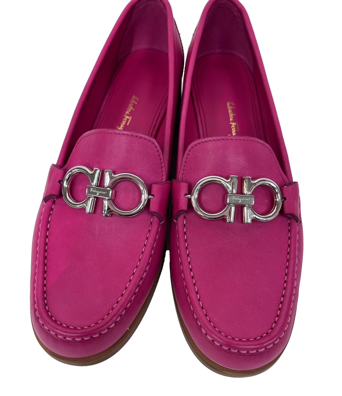 SALVATORE FERRAGAMO Pink Loafers Size 10