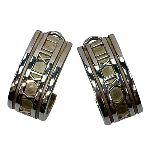 TIFFANY & CO. Sterling Silver Atlas Collection Earrings
