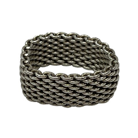 TIFFANY Sterling Silver Mesh Somerset Ring